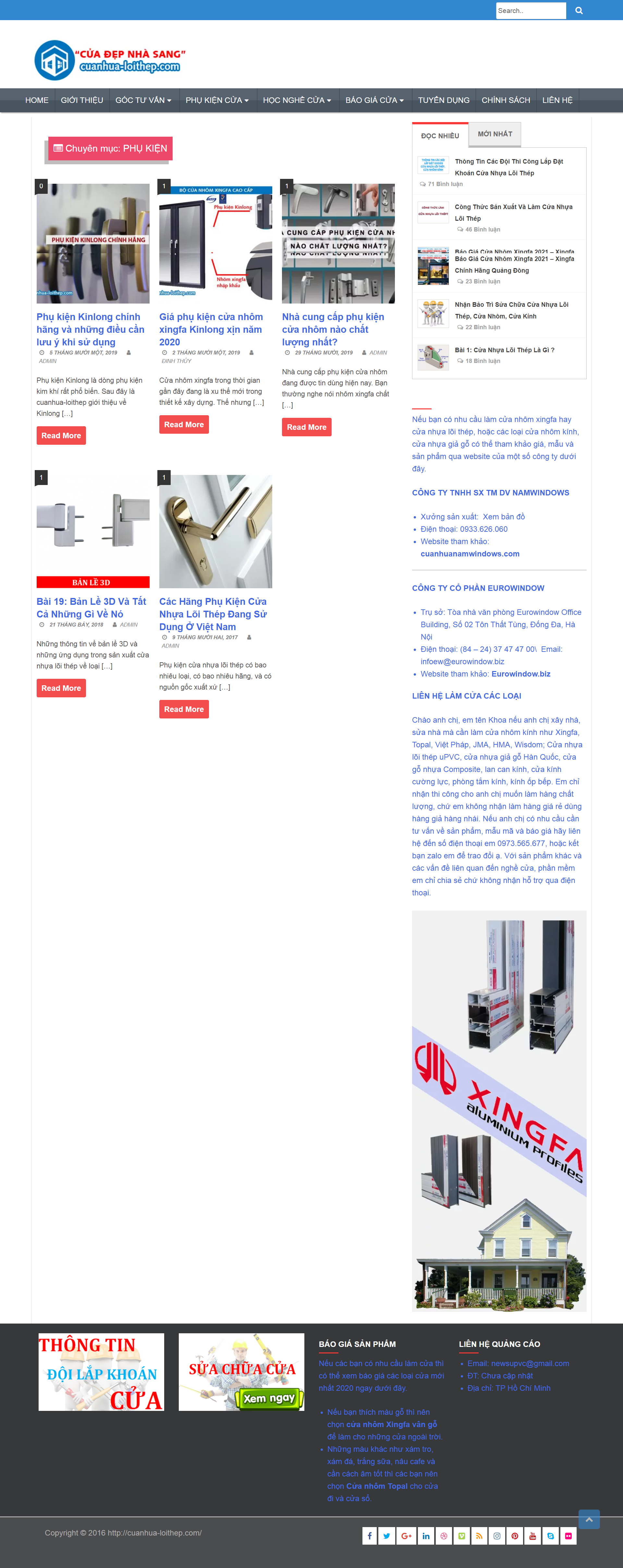 Thiết kế Website web cửa kéo - cuanhua-loithepcom