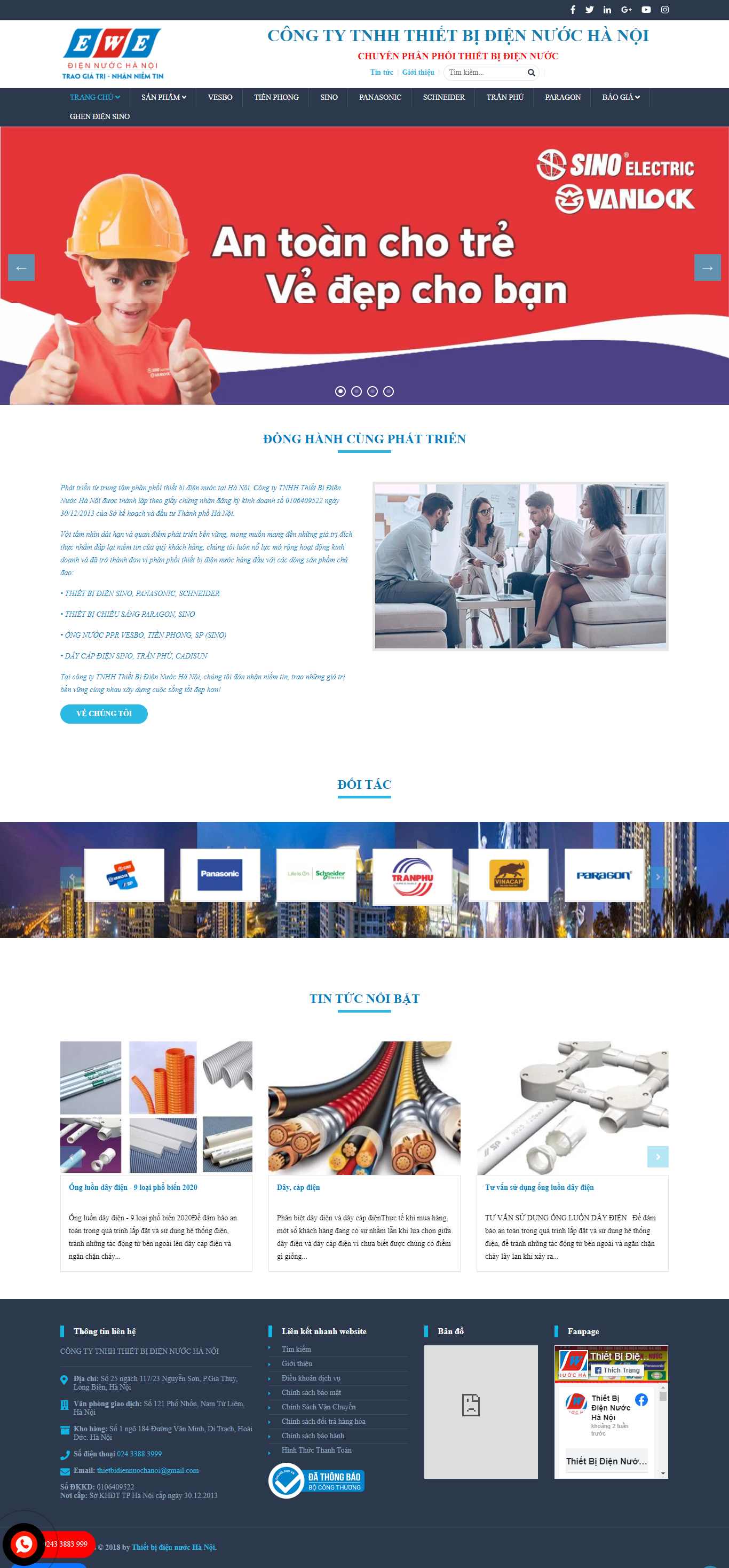 [thietbidiensino] Thiết kế Website Web điện dân dụng - thietbidiennuochanoivn