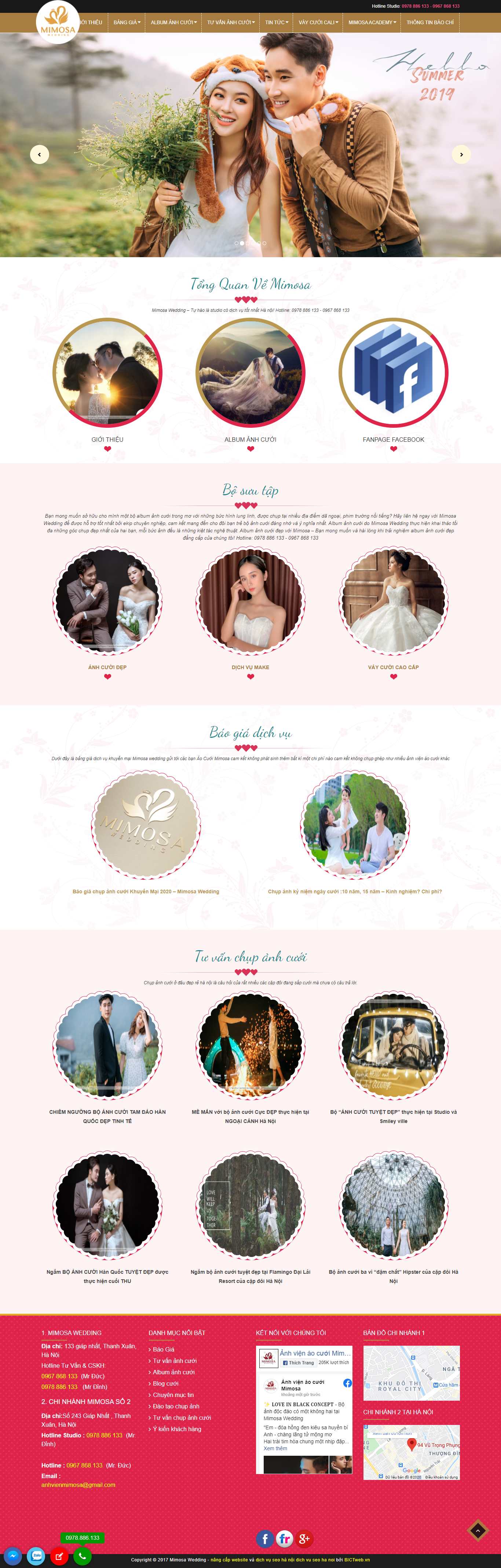 [loustudio] Thiết kế Website Web chụp ảnh cưới - anhvienmimosacom