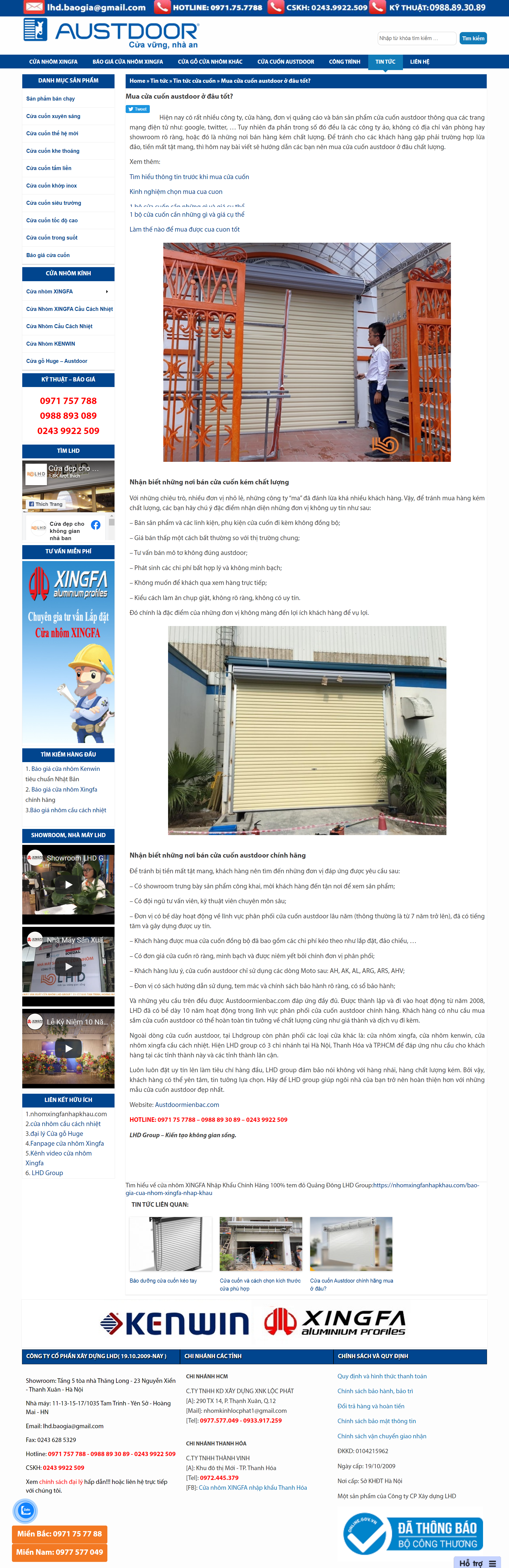 Thiết kế Website web cửa kéo - austdoormienbaccom