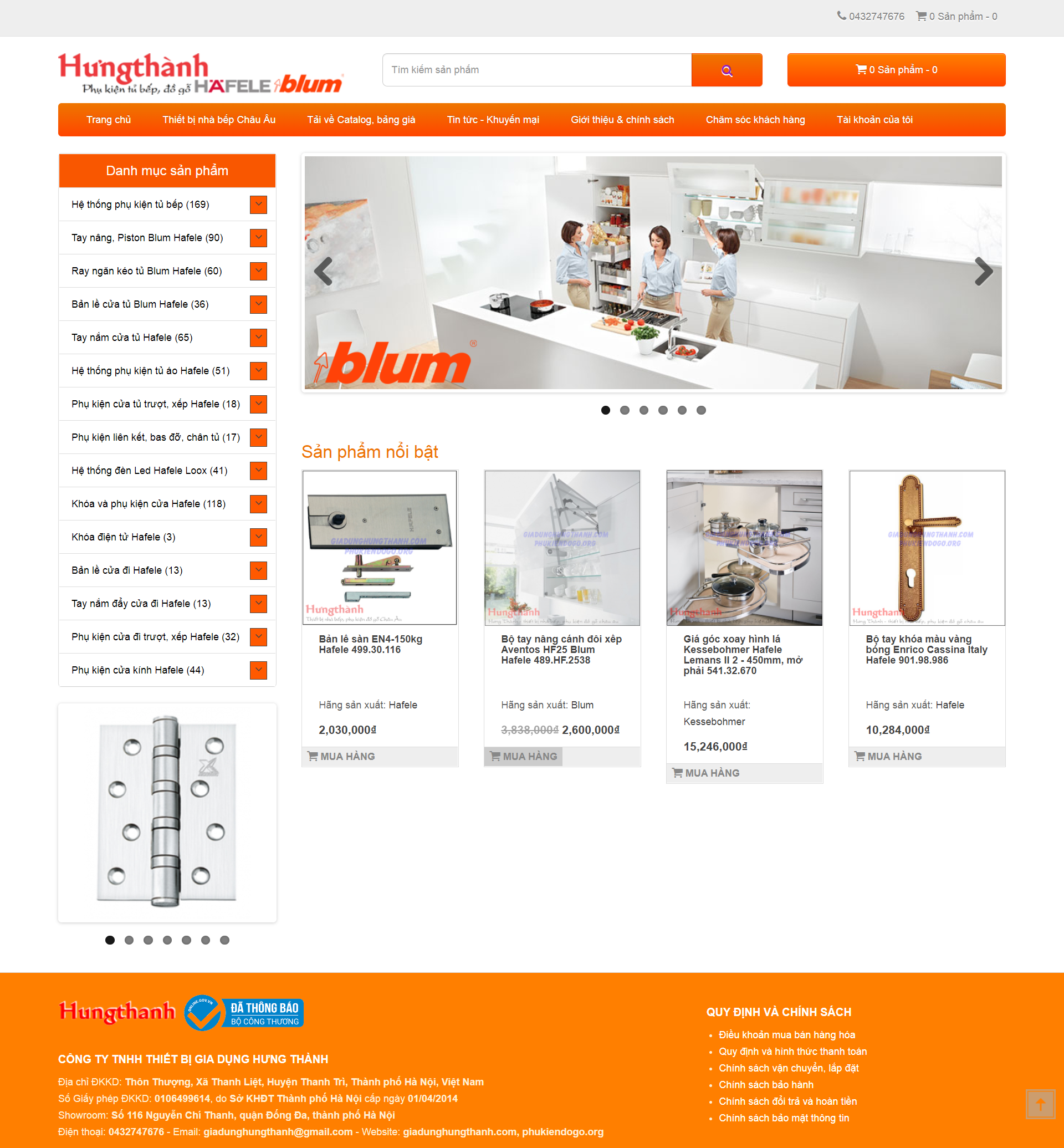 Thiết kế Website web phụ kiện cửa - phukiendogoorg