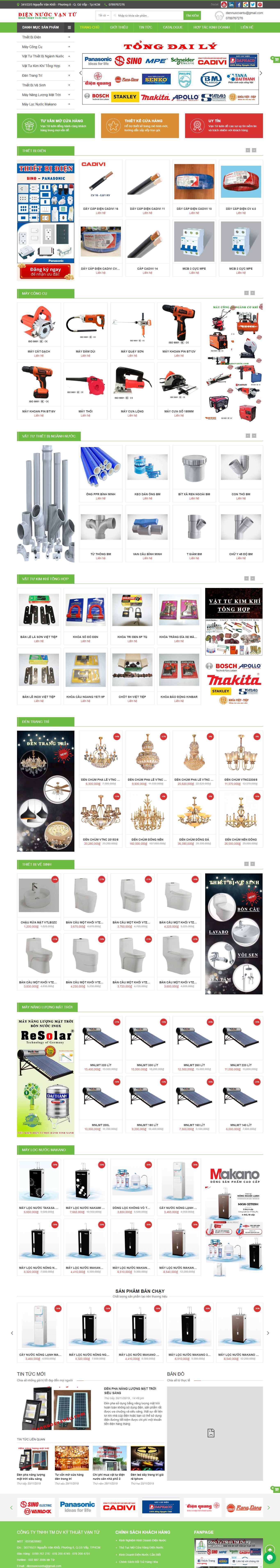 [thietbidiensino] Thiết kế Website Web điện dân dụng - diennuocvantucom