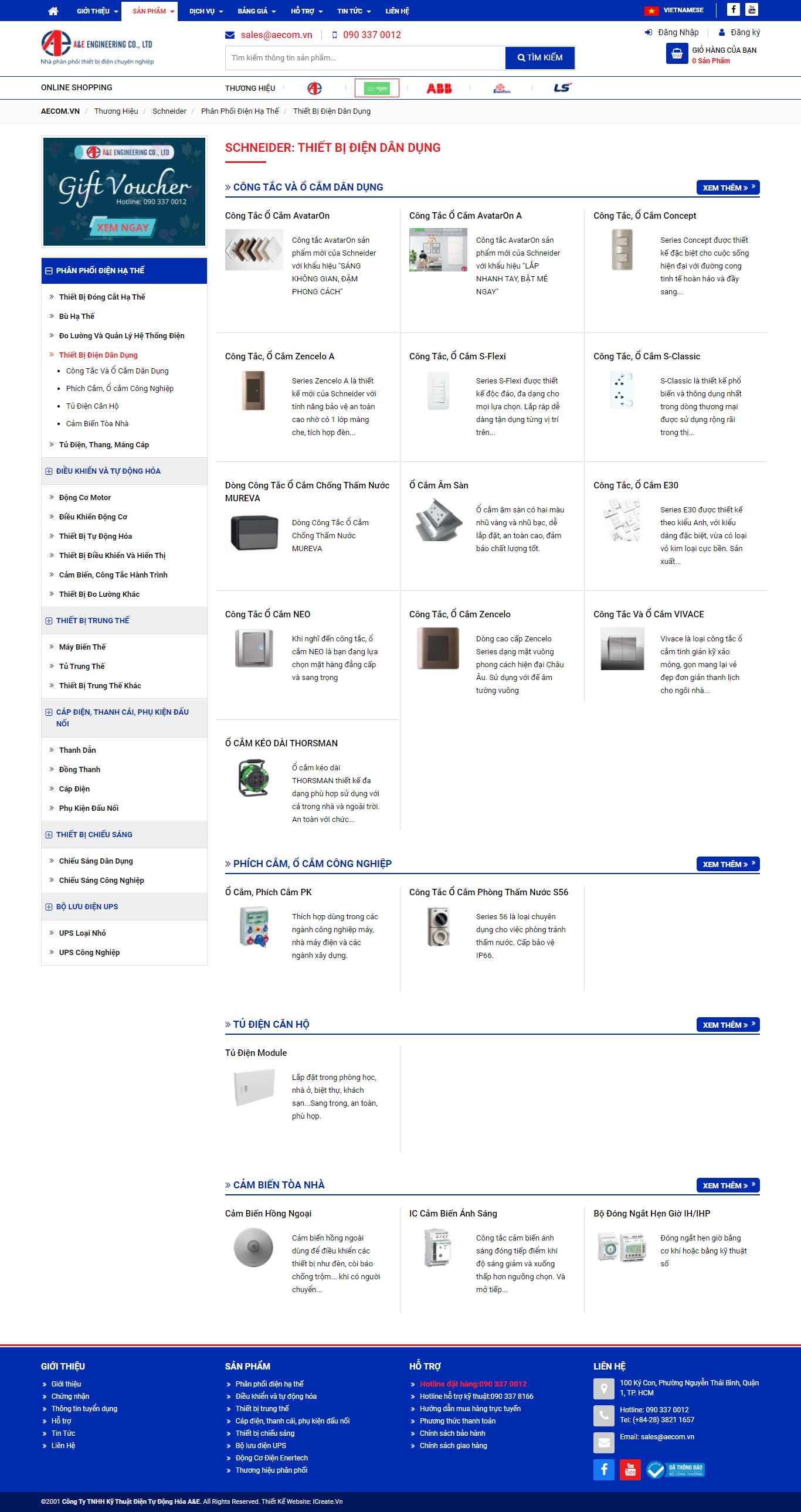 [thietbidiensino] Thiết kế Website Web điện dân dụng - aecomvn