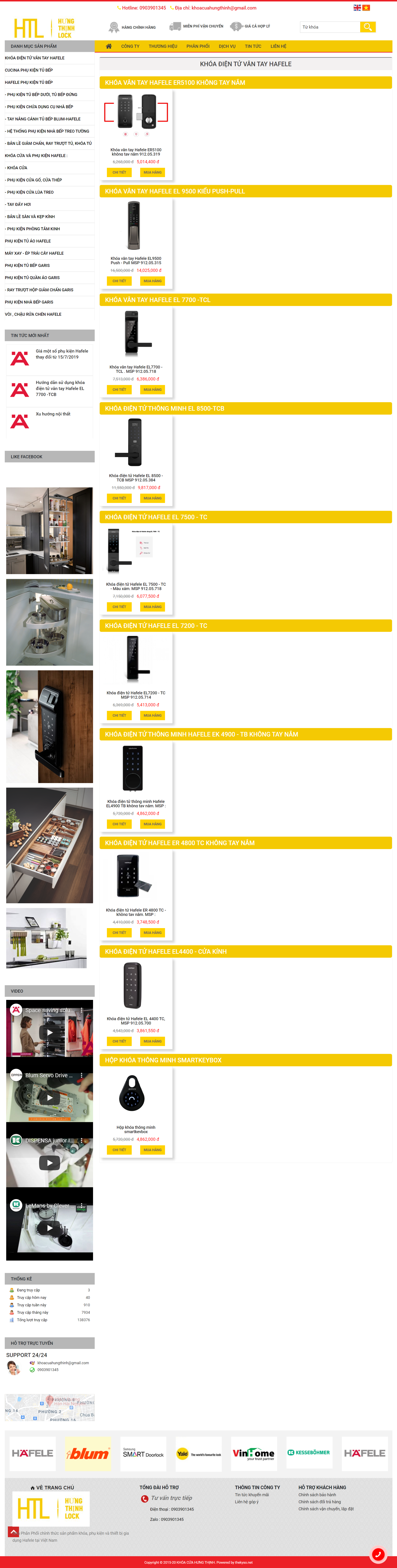 Thiết kế Website web phụ kiện cửa - khoacuahungthinhcomvn