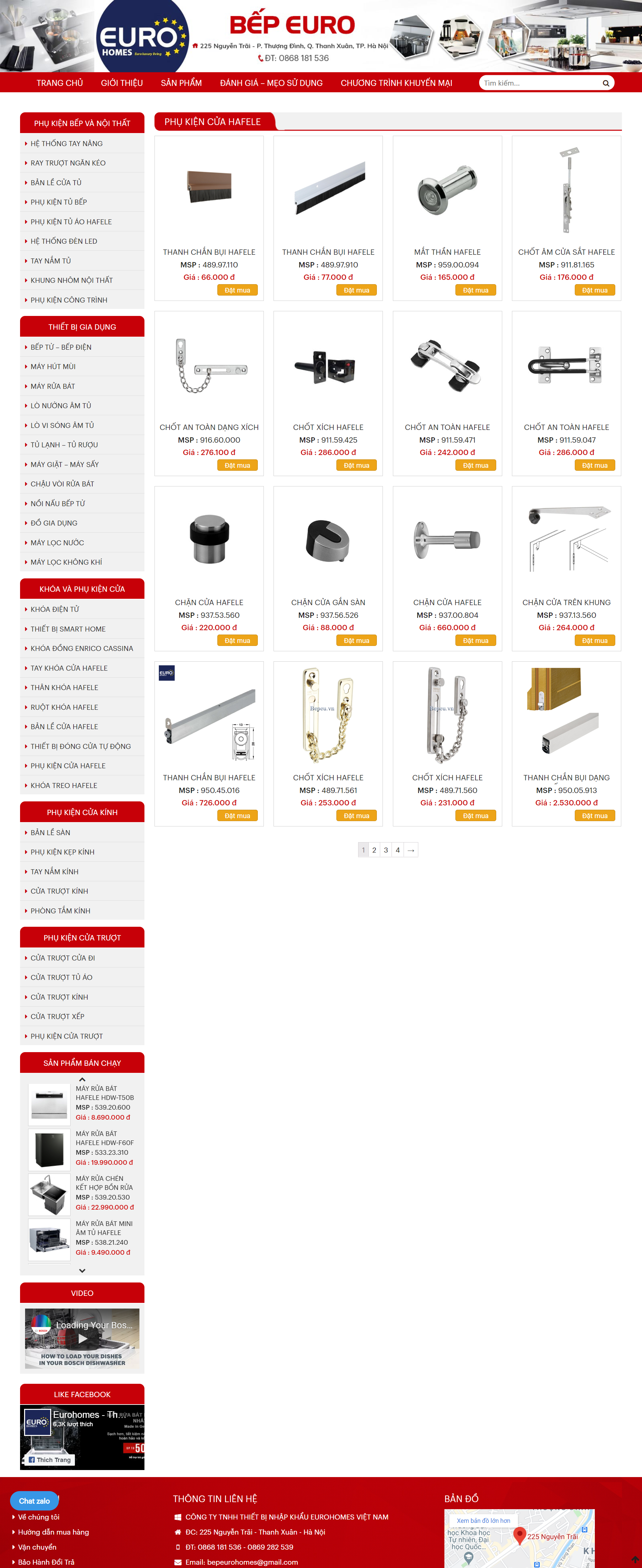 Thiết kế Website web phụ kiện cửa - bepeuvn