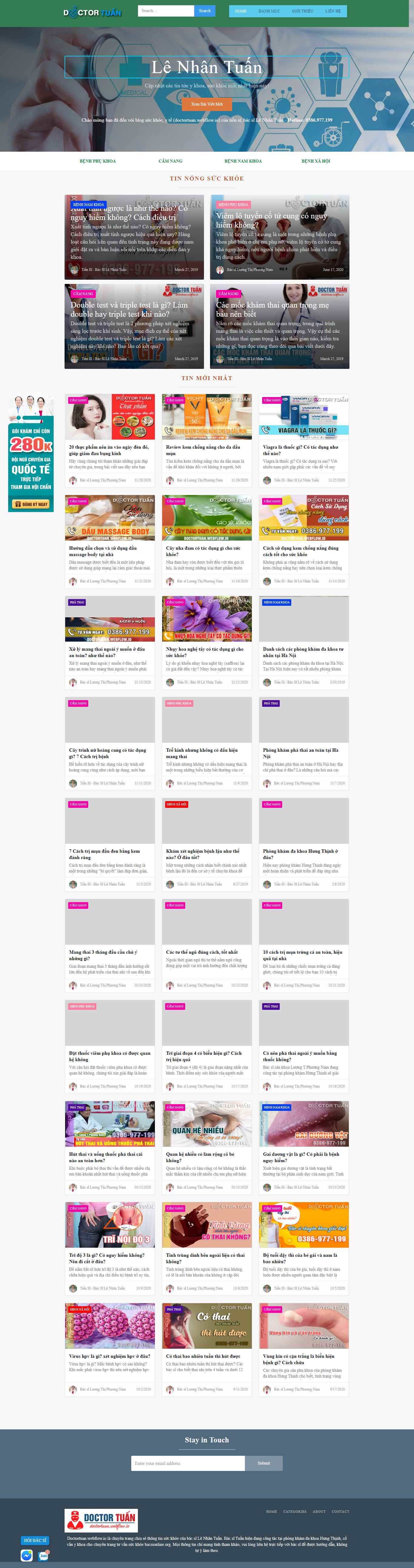Thiết kế Website Web phòng khám - doctortuanwebflowio