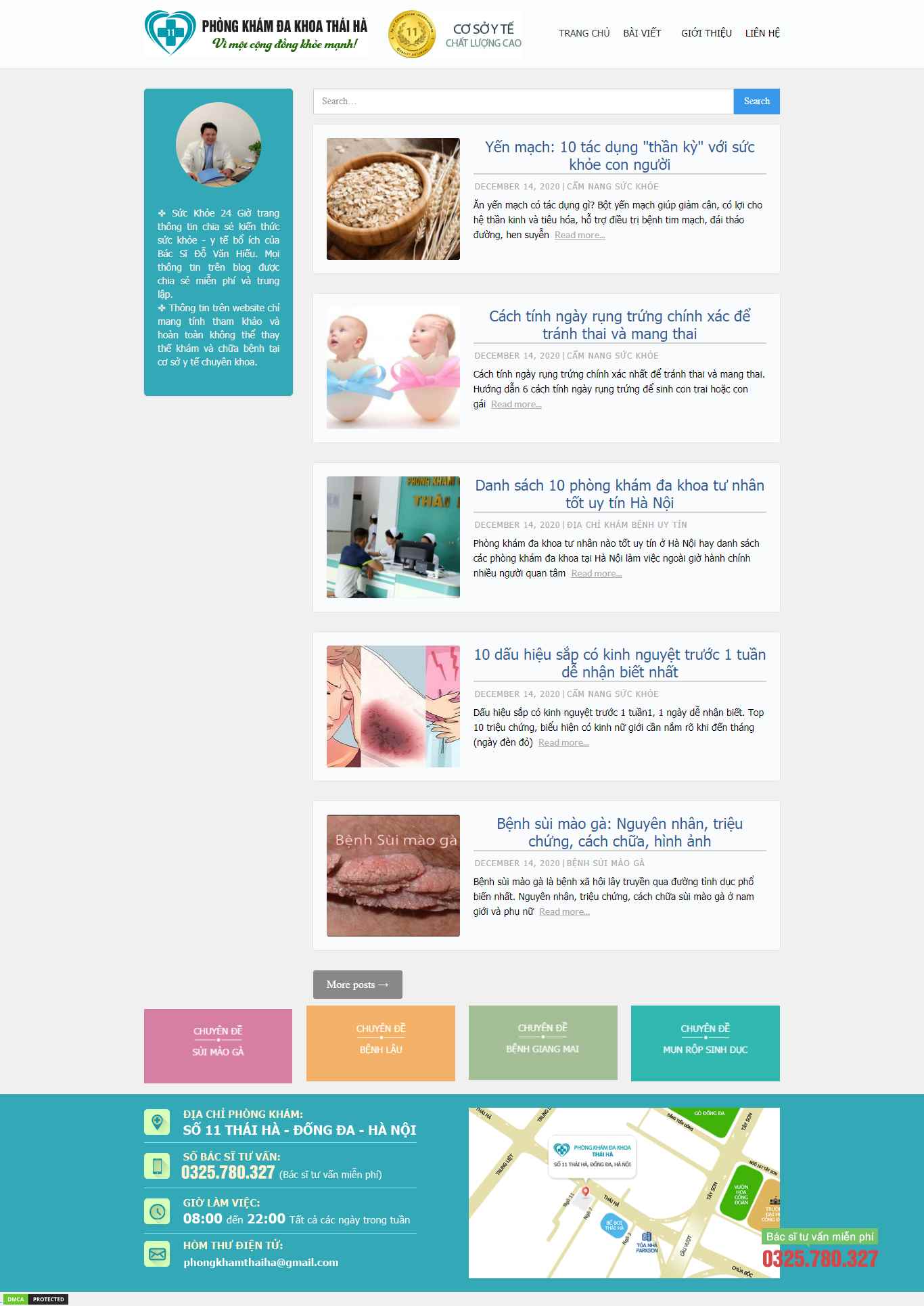 Thiết kế Website Web phòng khám - suckhoe24giowebflowio