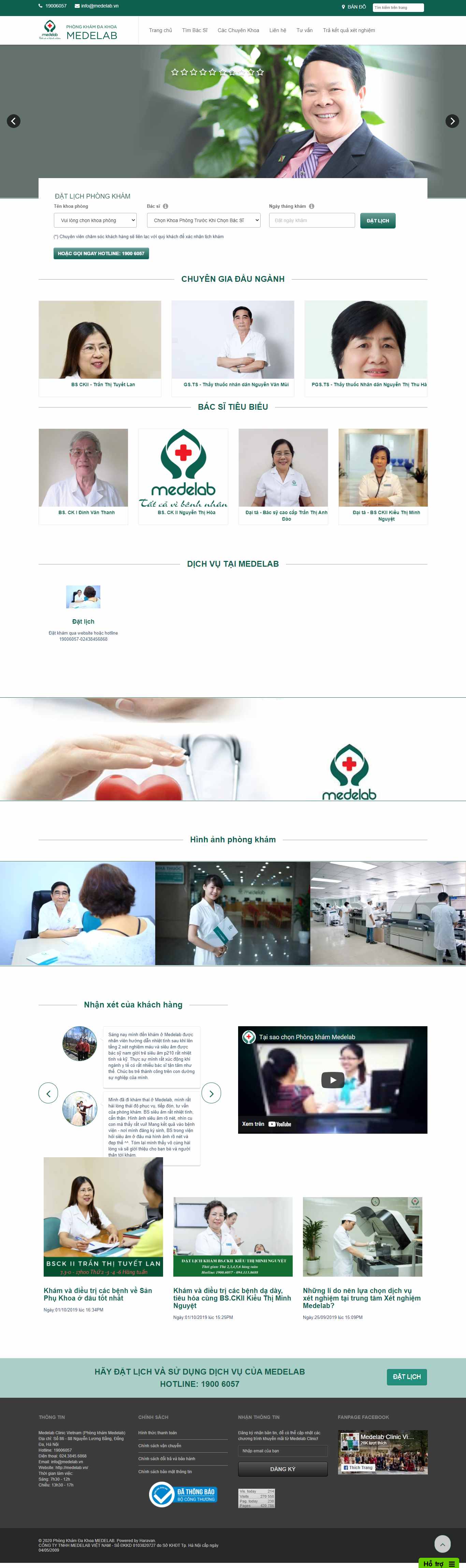 Thiết kế Website Web phòng khám - medelabvn