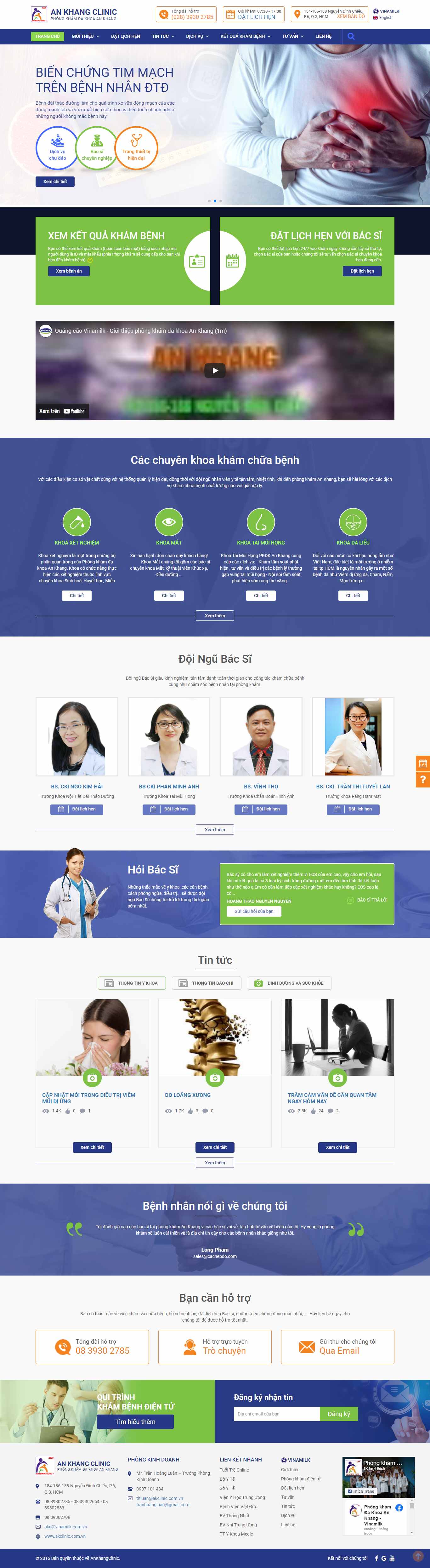 Thiết kế Website Web phòng khám - wwwakcliniccomvn