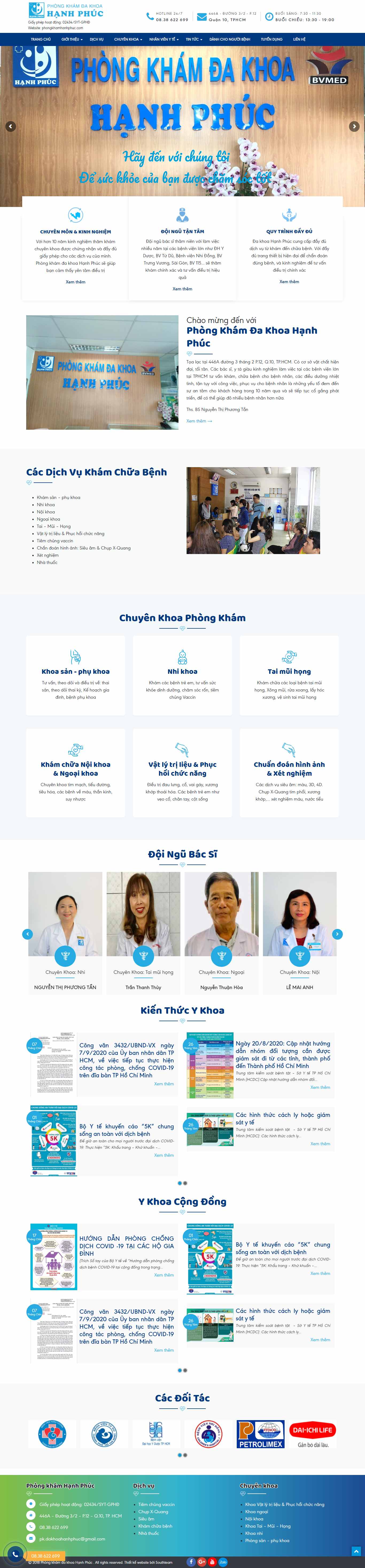 Thiết kế Website Web phòng khám - phongkhamhanhphuccom