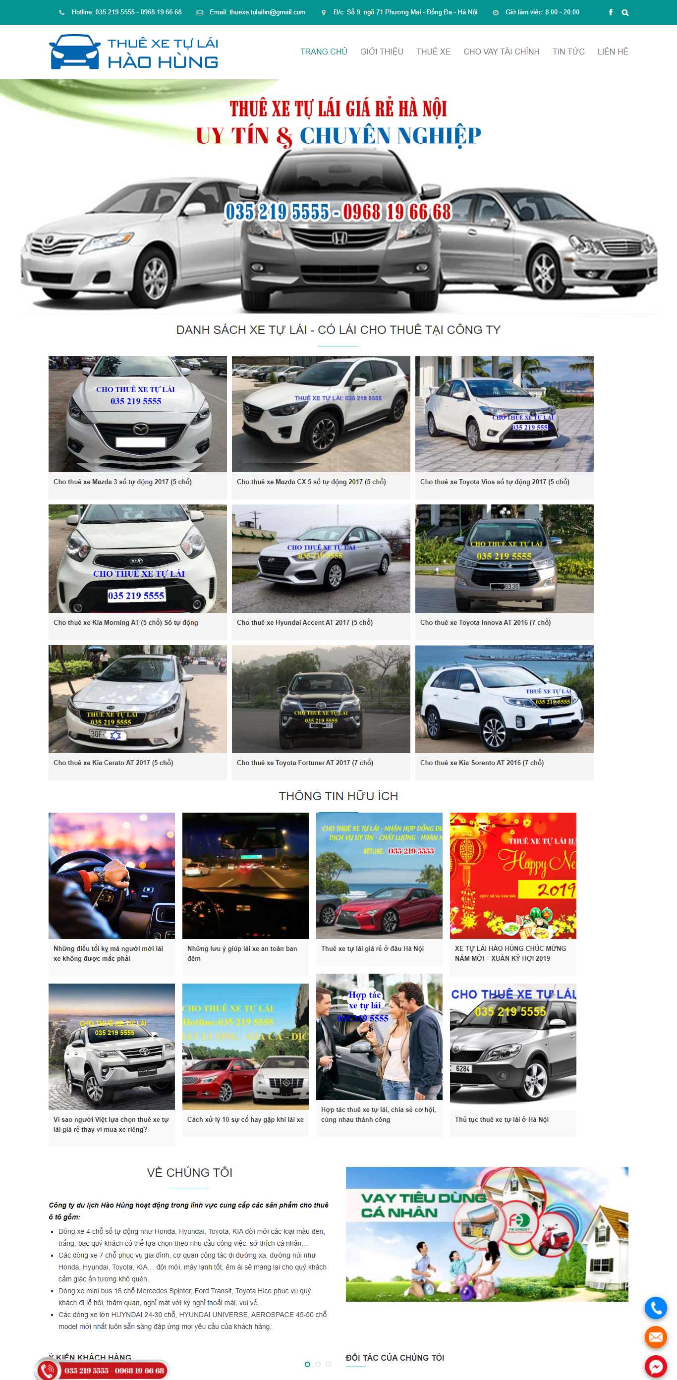 Thiết kế Website Web thuê xe - xetulaih2com