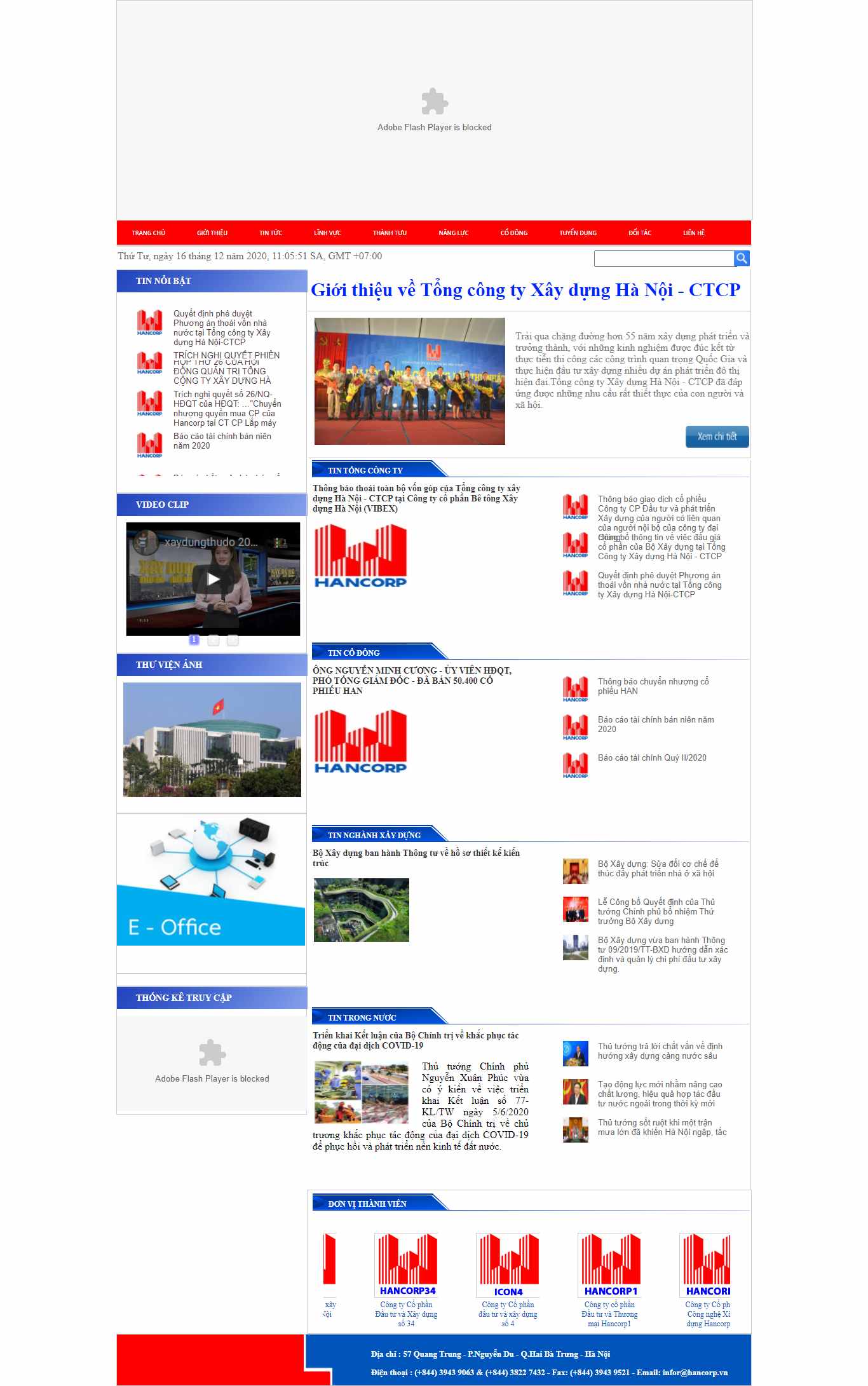 Thiết kế Website Web xây dựng - wwwhancorpvn