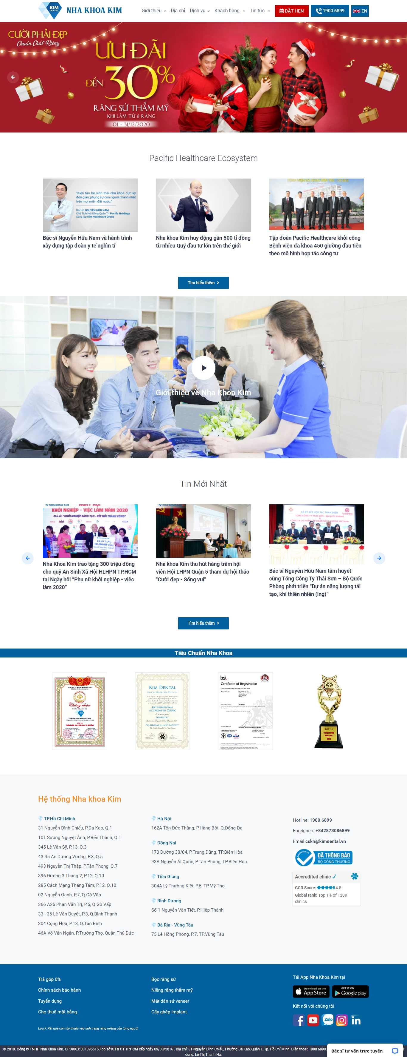 Thiết kế Website Web nha khoa - nhakhoakimcom