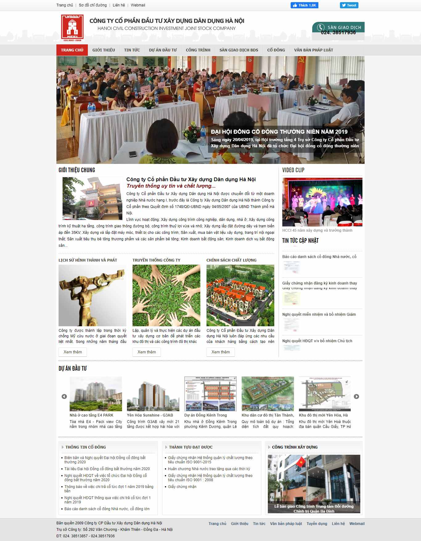 Thiết kế Website Web xây dựng - hccicomvn