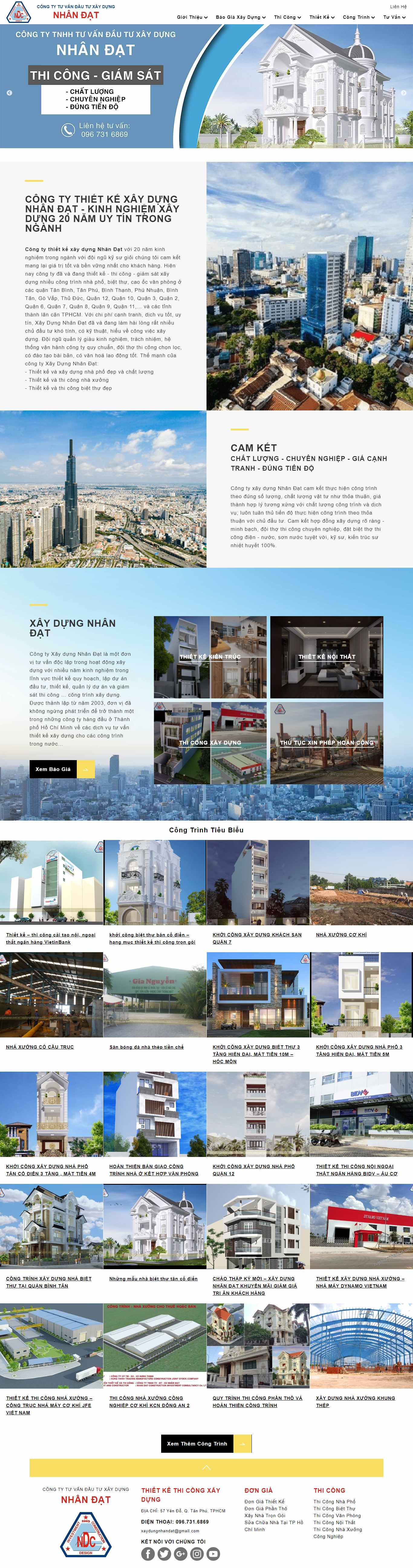 Thiết kế Website Web xây dựng - xaydungnhandatcomvn