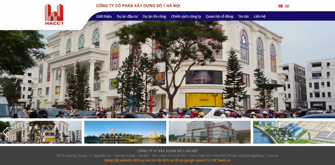 Thiết kế Website Web xây dựng - hacc1comvn