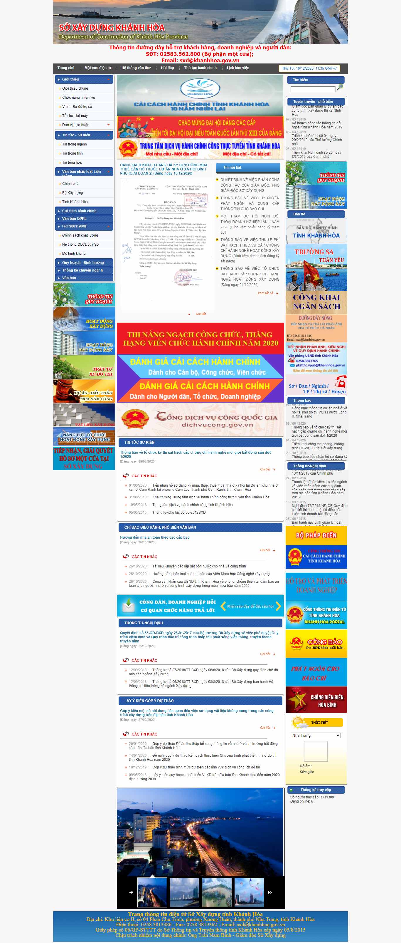 Thiết kế Website Web xây dựng - sxdkhanhhoagovvn