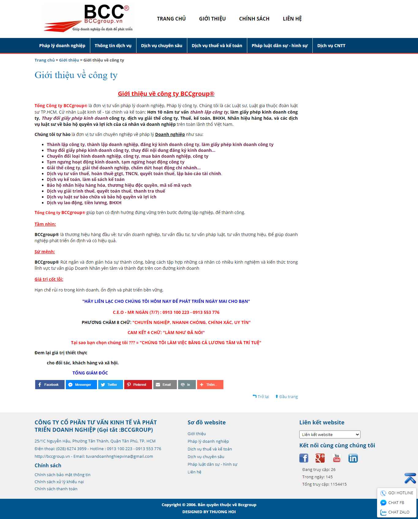 Thiết kế Website Web giới thiệu công ty - bccgroupvn