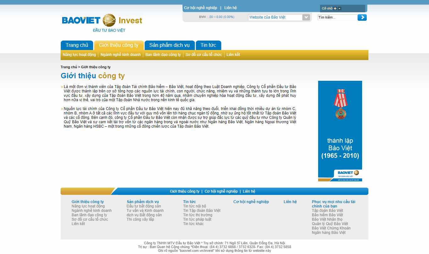 Thiết kế Website Web giới thiệu công ty - wwwbaovietcomvn