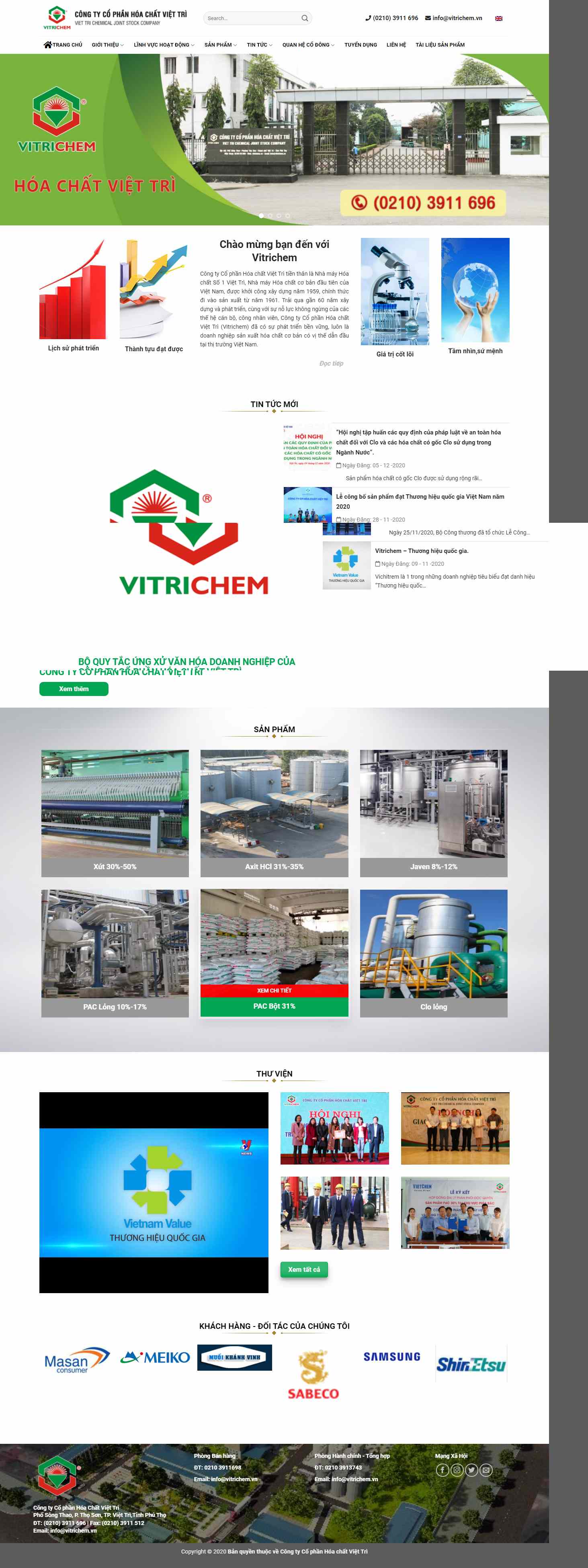 [vietchem] Thiết kế Website Web hóa chất - vitrichemvn