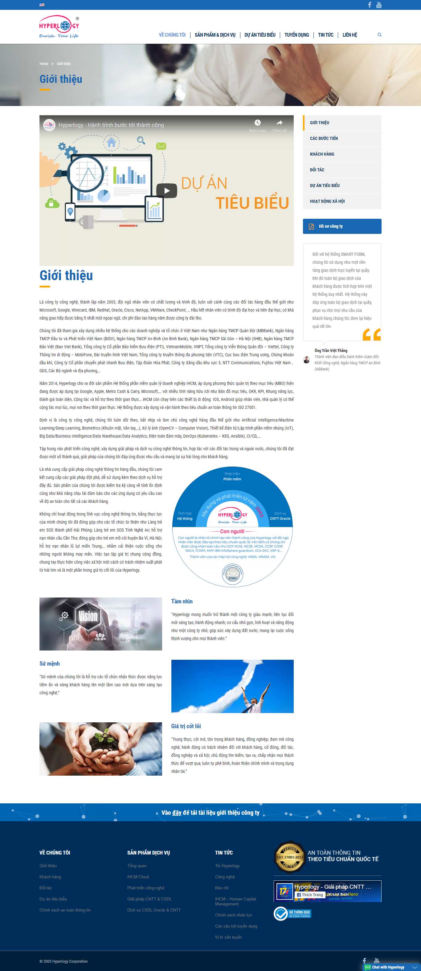Thiết kế Website Web giới thiệu công ty - wwwhyperlogycom