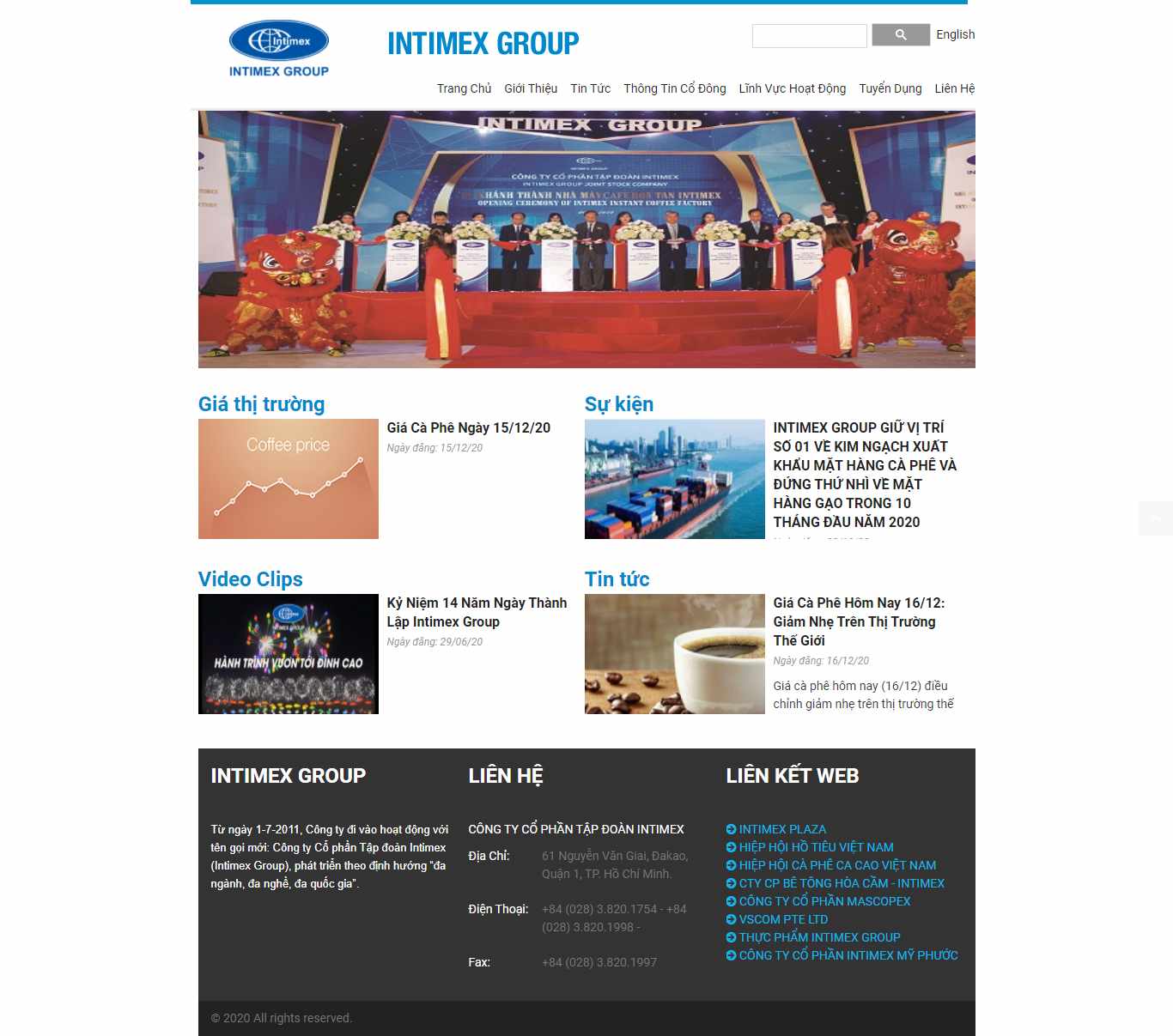 [hanoicert] Thiết kế Website Web công ty - intimexhcmcom