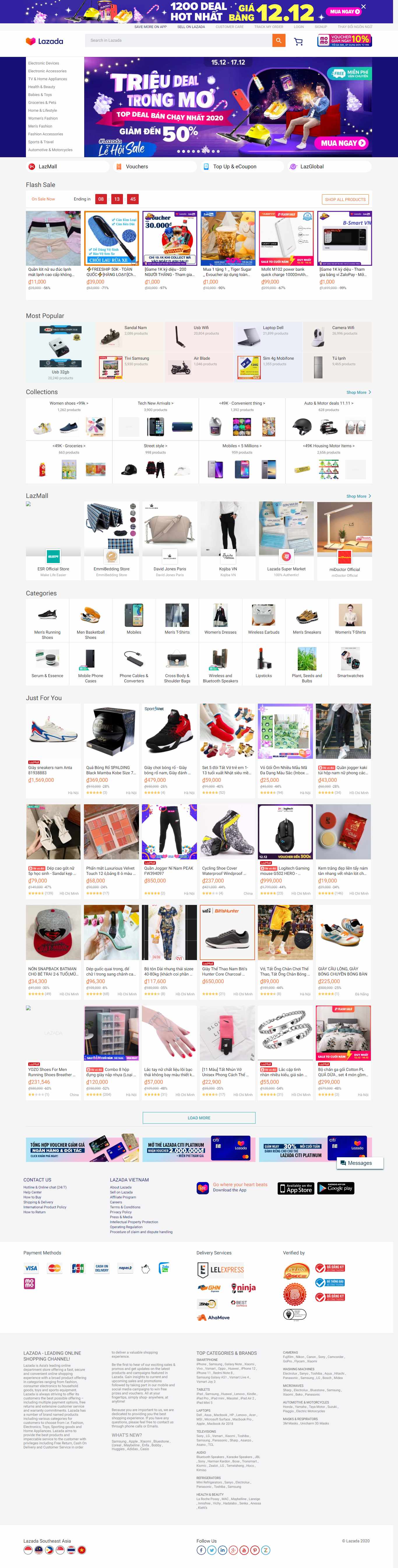 Thiết kế Website Web thương mại điện tử - wwwlazadavn