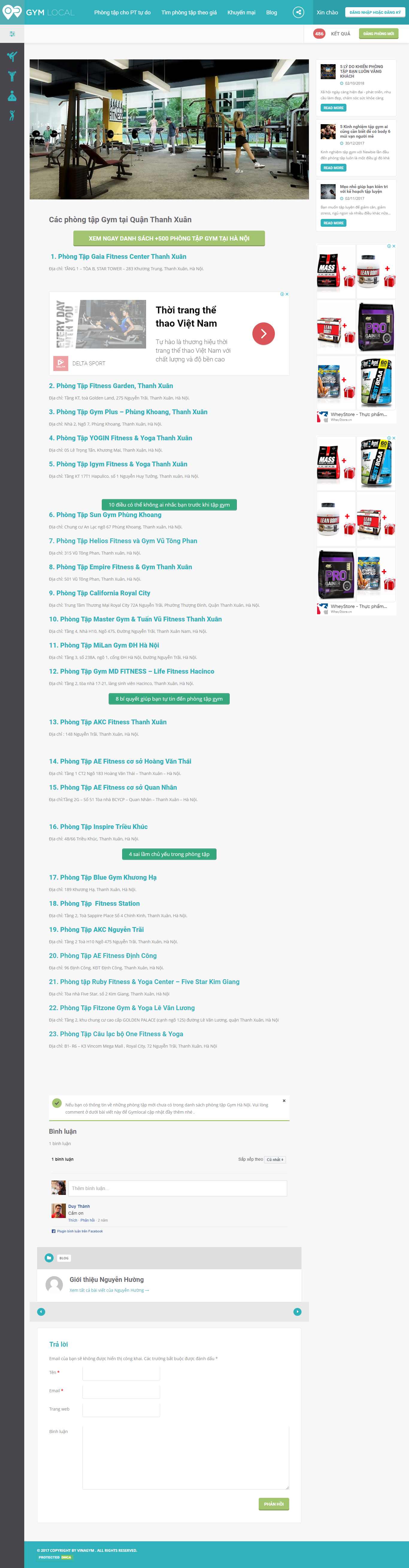 [7gym] Thiết kế Website Web phòng gym - gymlocalvn