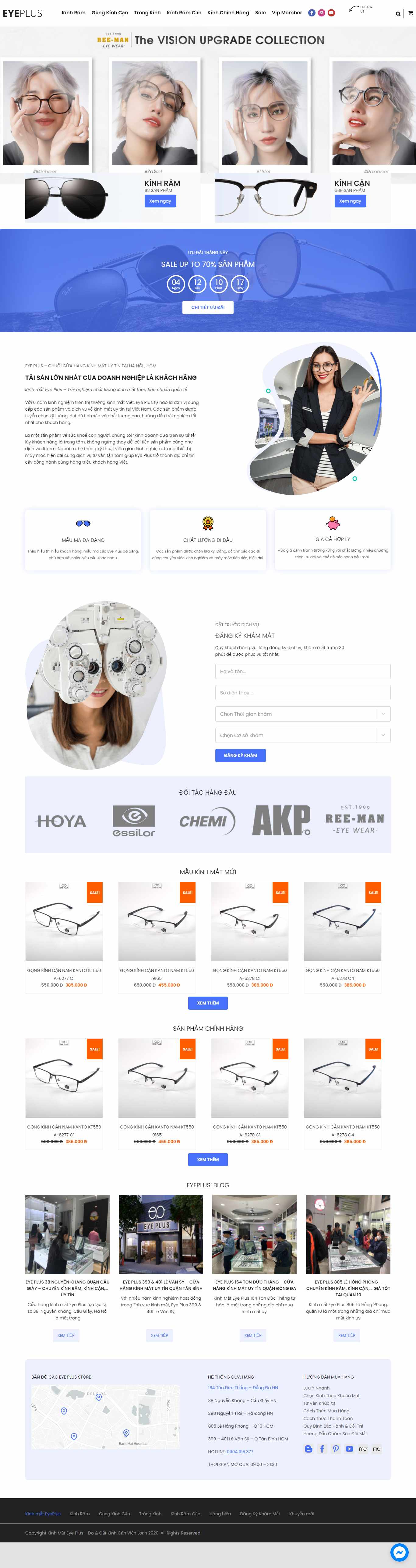 [matviet] Thiết kế Website Web kính mắt - kinhmateyepluscom