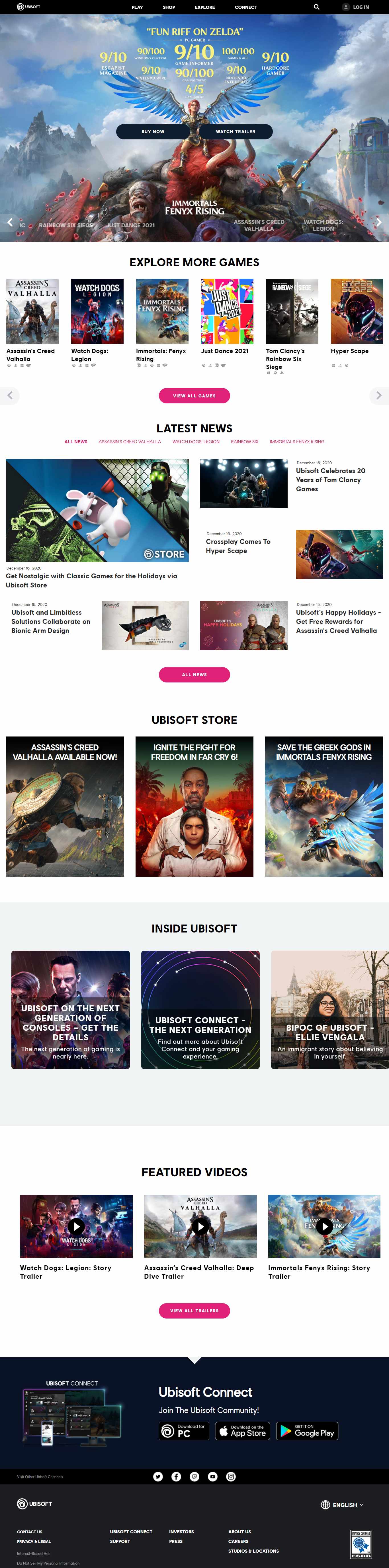 Thiết kế Website Web game - wwwubisoftcom