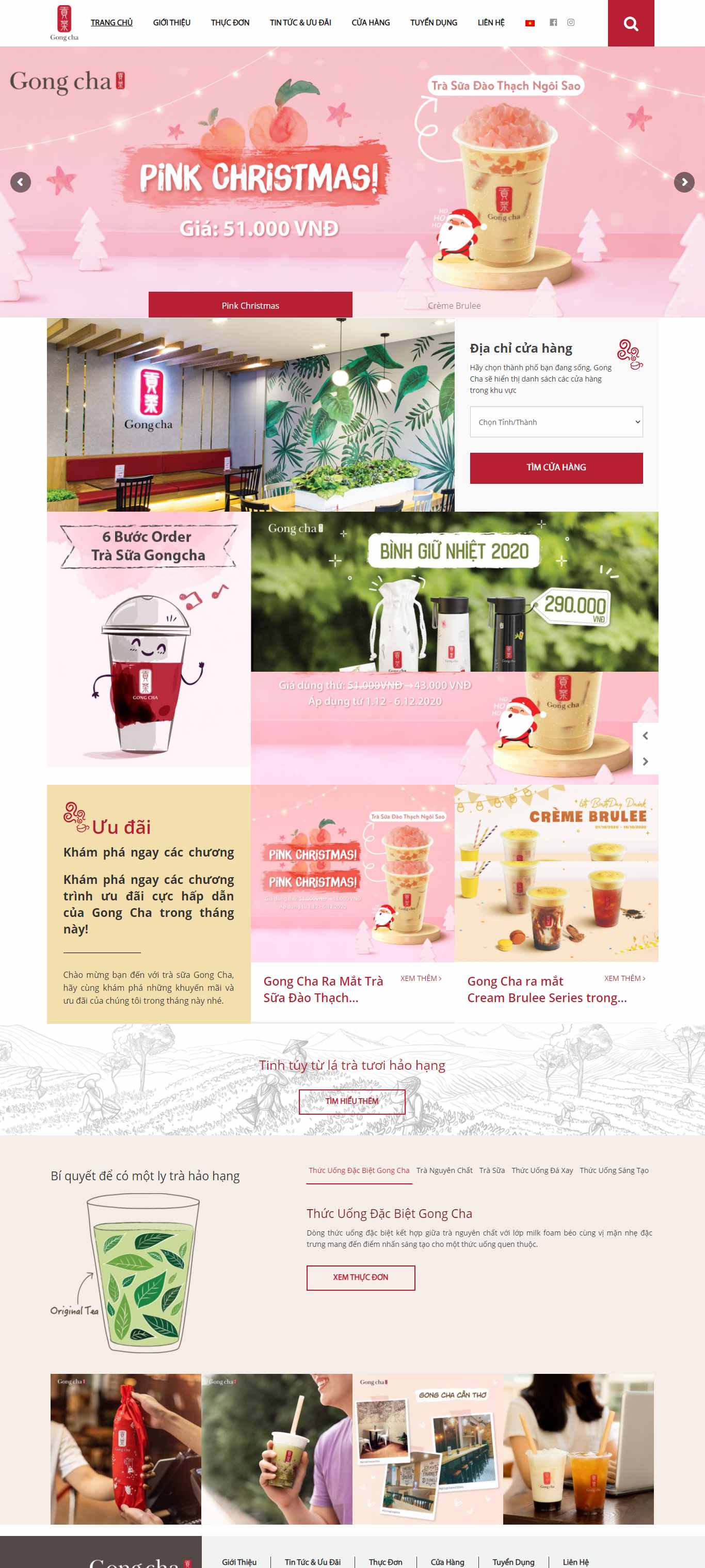 Thiết kế Website Web quán cafe - gongchacomvn