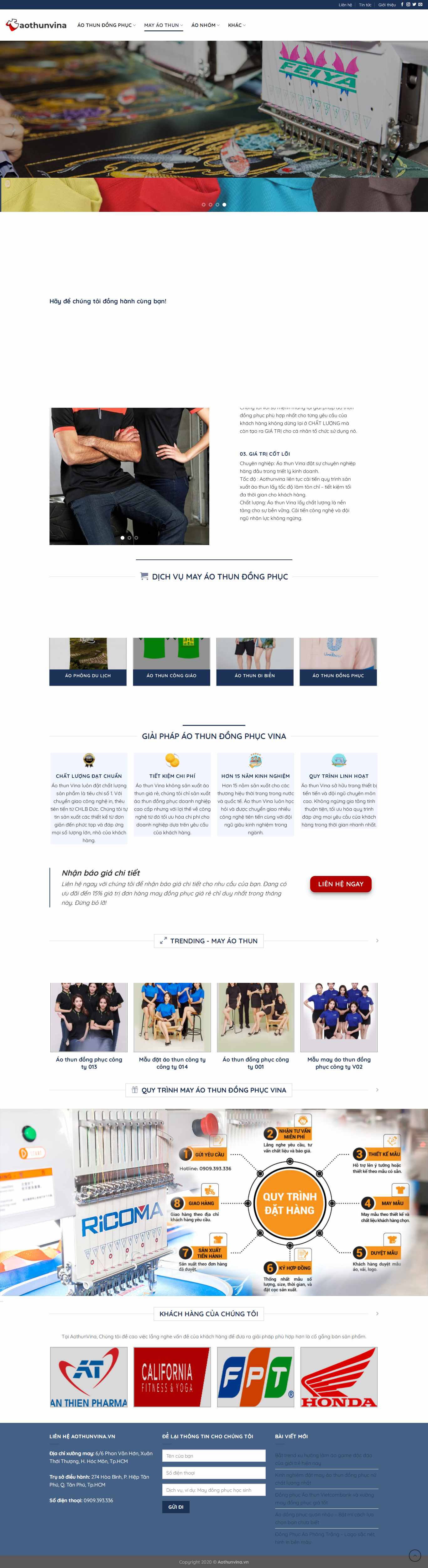 Thiết kế Website Web may áo thun - aothunvinavn