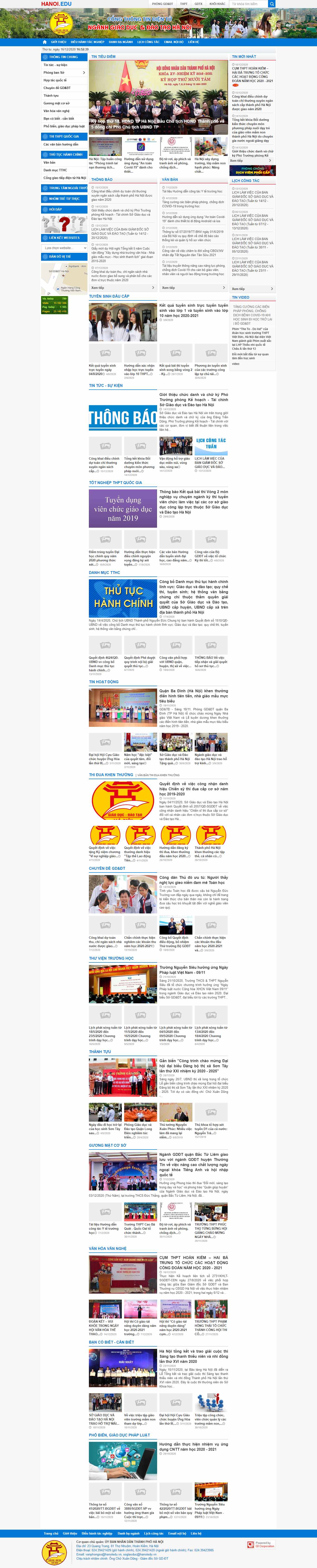 [growgreen] Thiết kế Website Web giáo dục - hanoieduvn