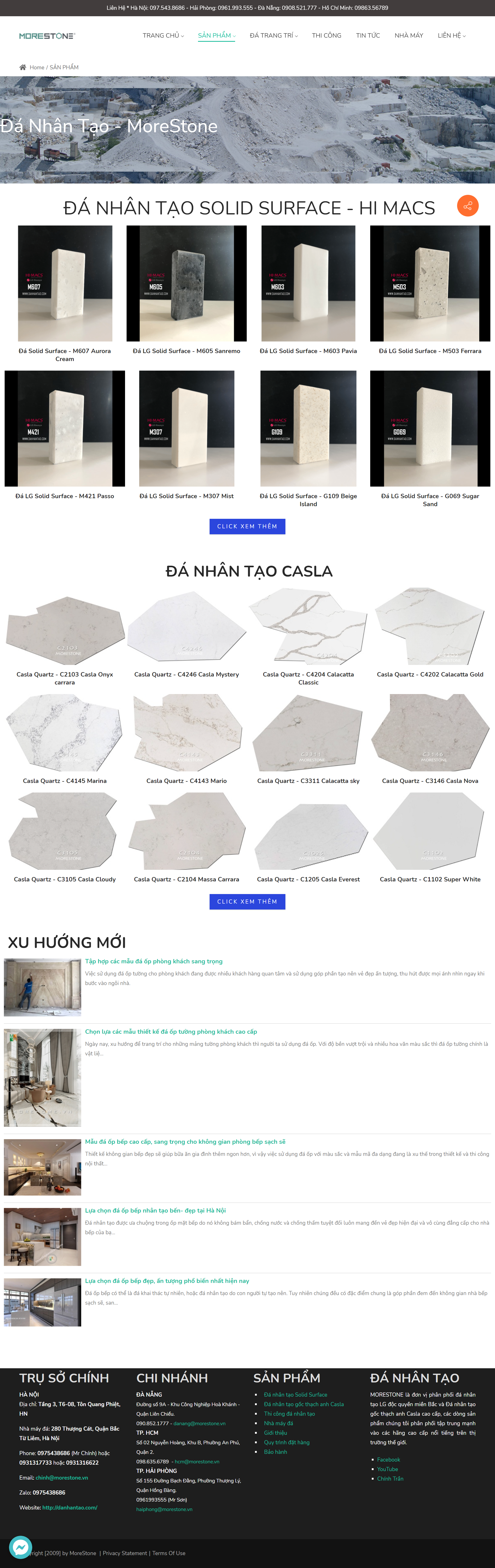 Thiết kế Website web đá nhân tạo - danhantaocom