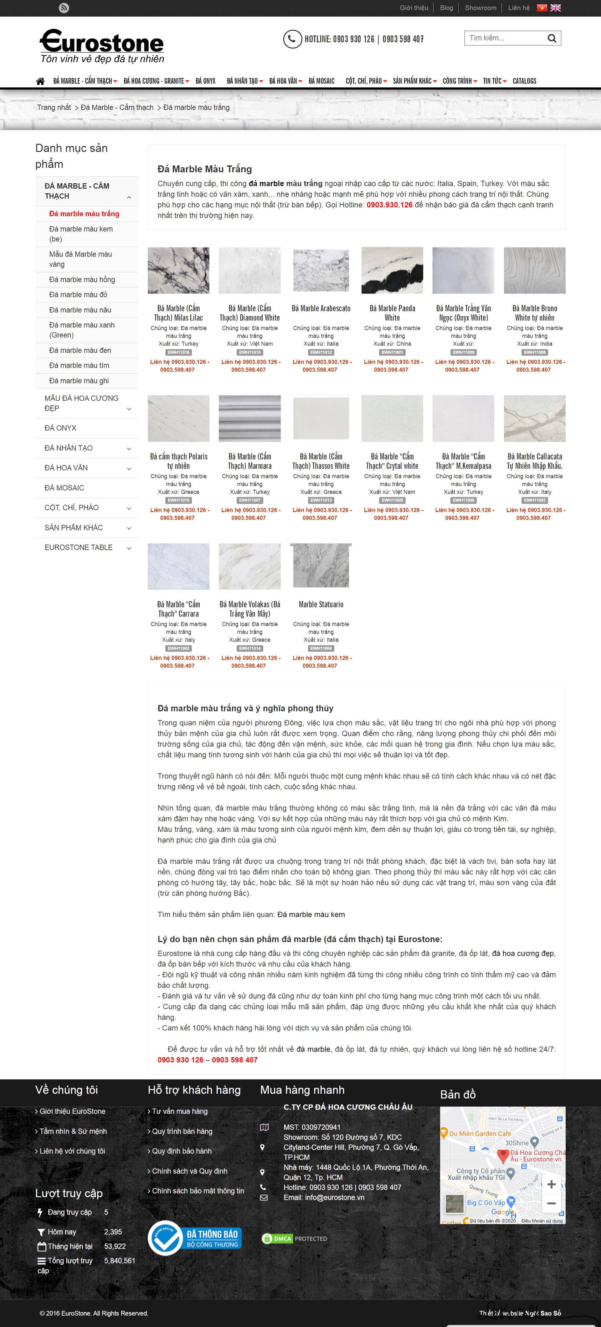Thiết kế Website web đá nhân tạo - eurostonevn
