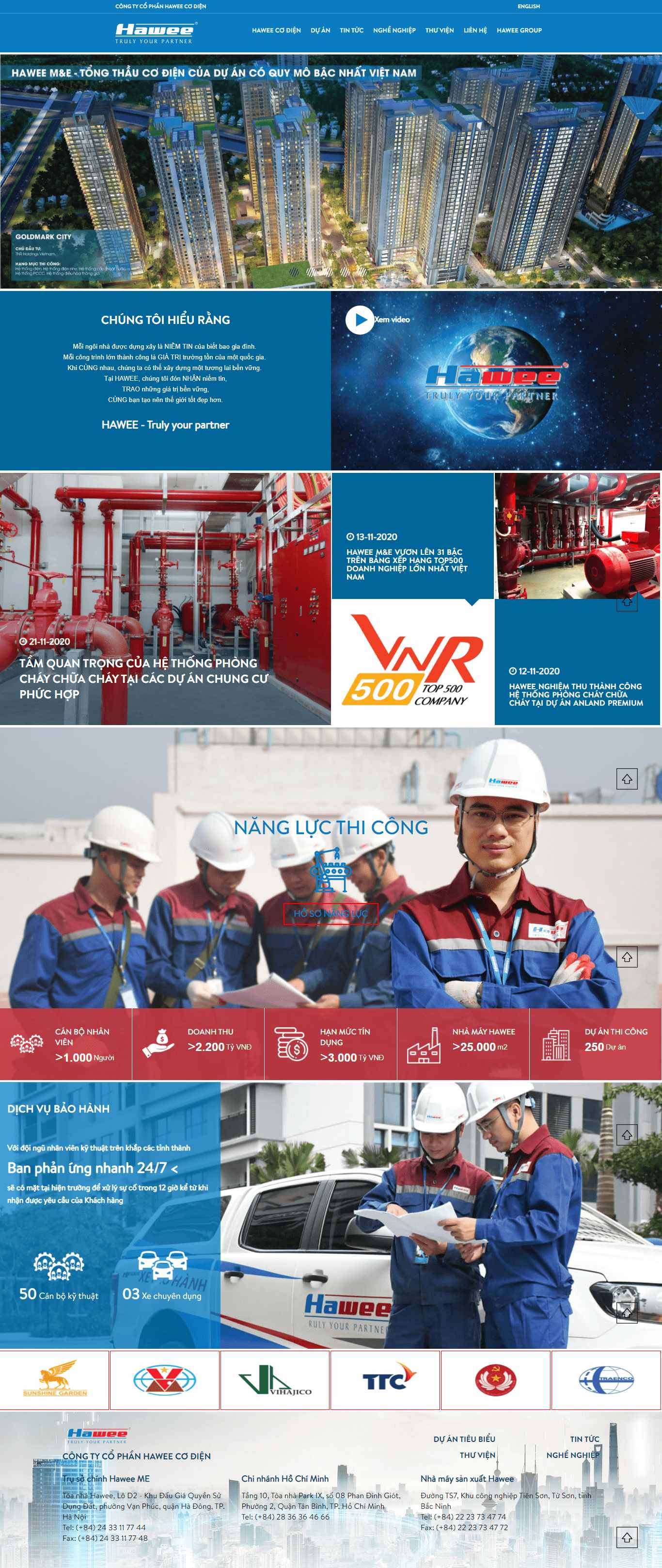 Thiết kế Website Web nhà máy - hawee-mecom