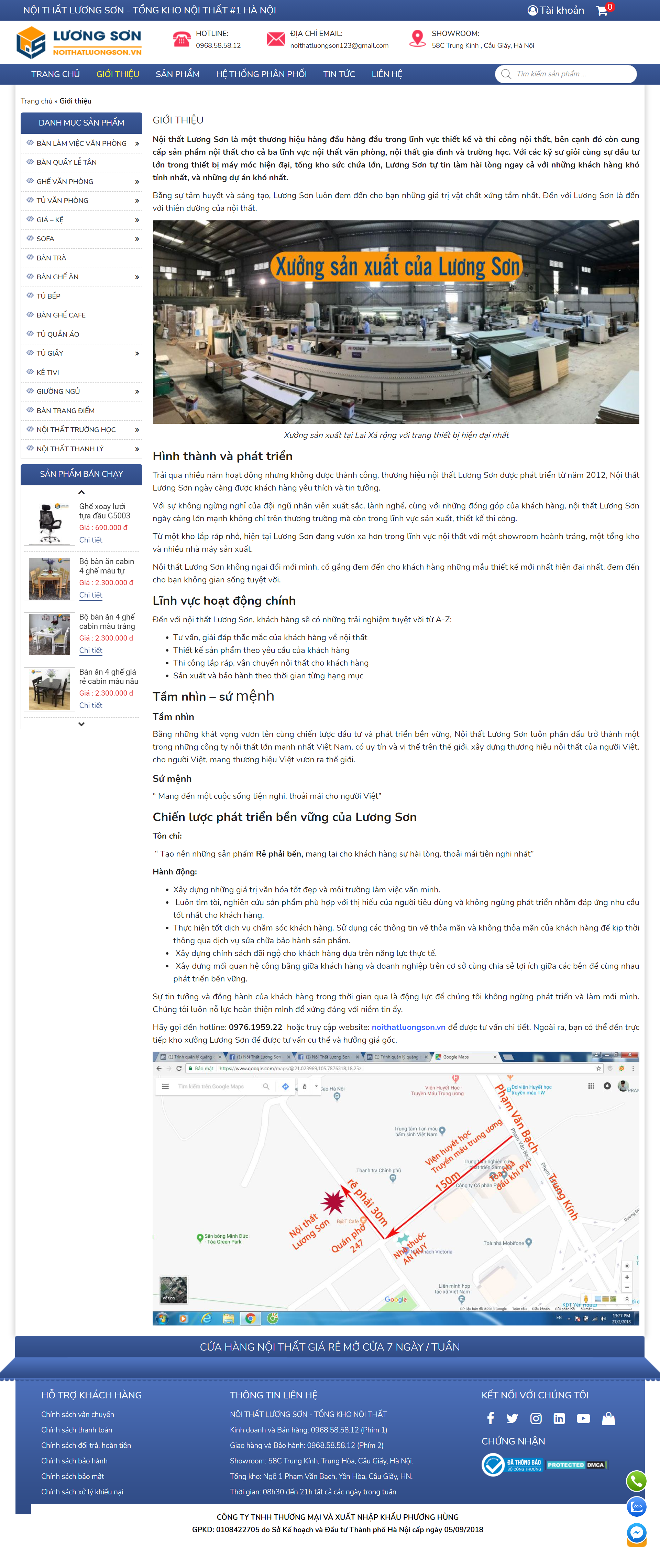 Thiết kế Website Web đồ nội thật - noithatluongsonvn