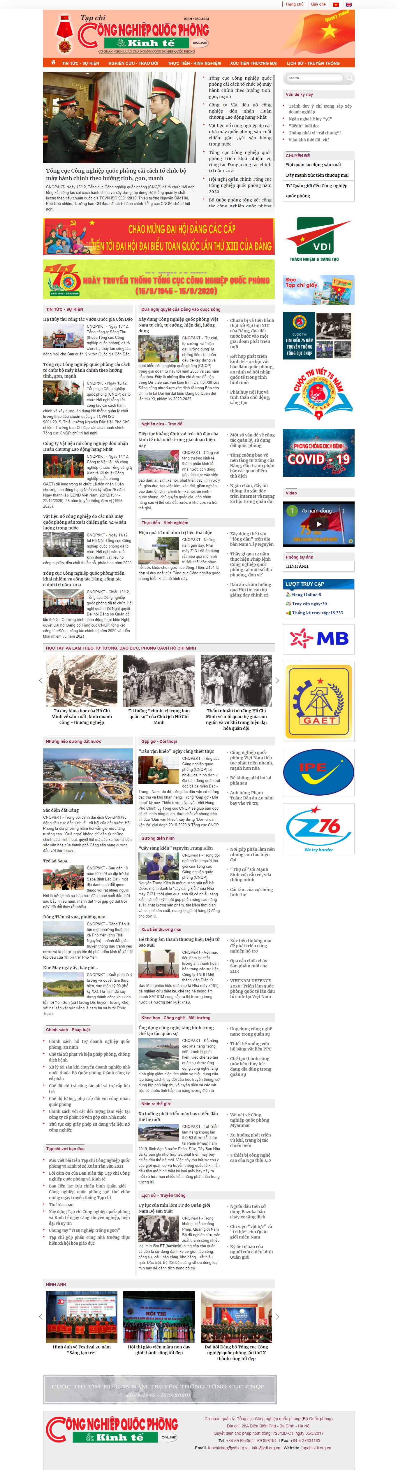 Thiết kế Website Web tạp chí - tapchivdiorgvn