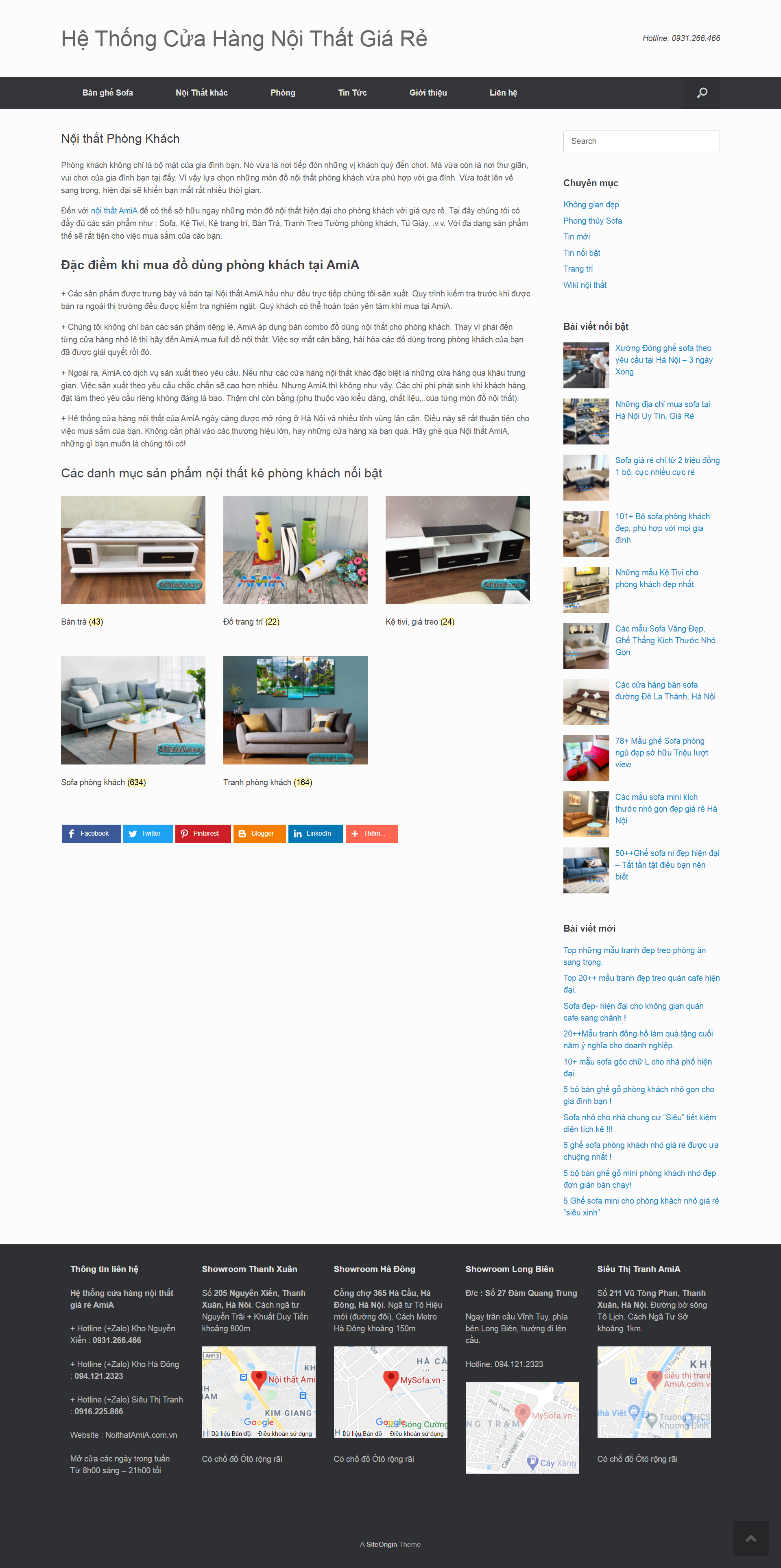 Thiết kế Website Web đồ nội thật - noithatamiacomvn