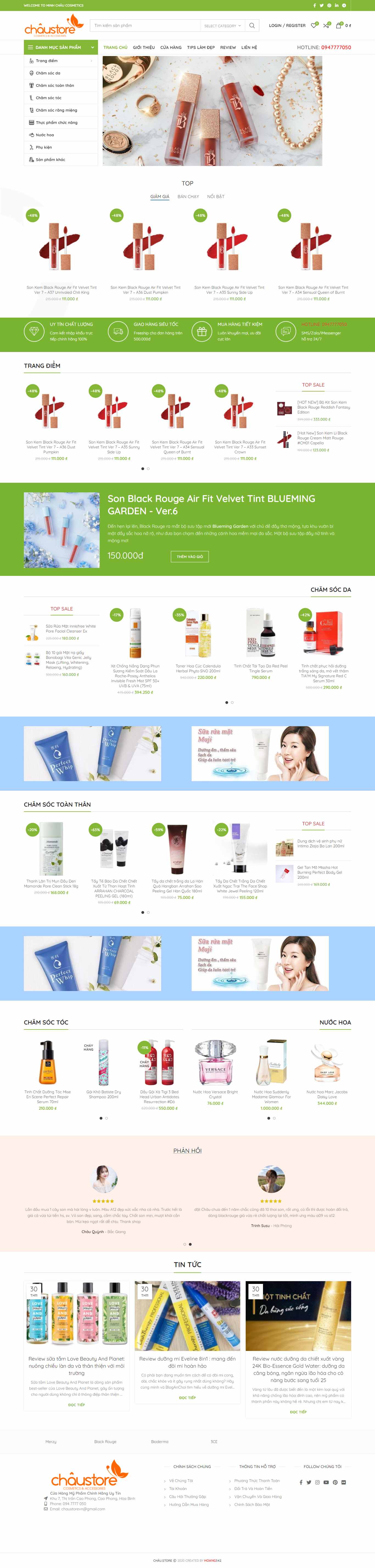 Thiết kế Website Web landing page - chaustorevn