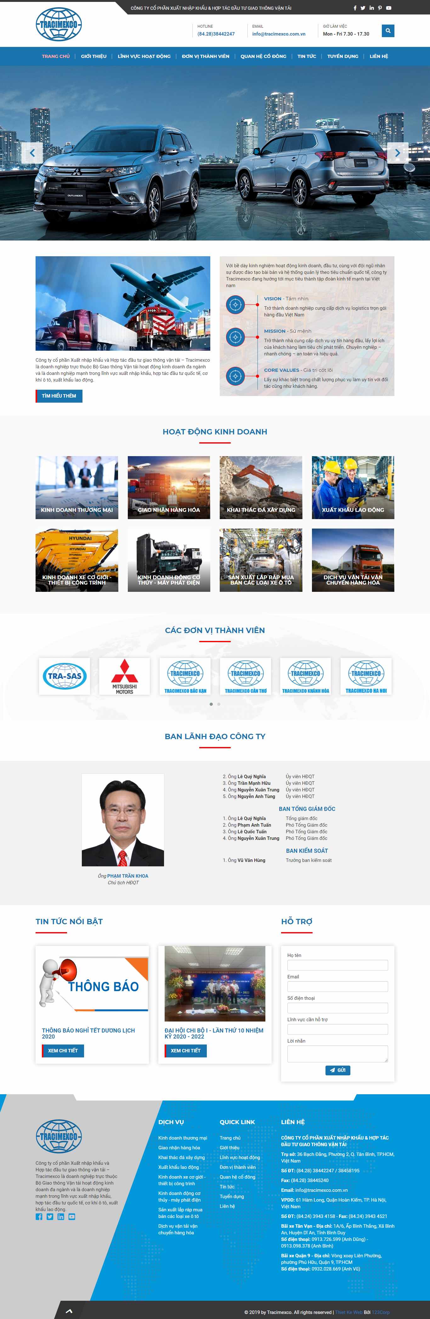 [nhapkhautrungquoc] Thiết kế Website Web xuất nhập khẩu - tracimexcocomvn