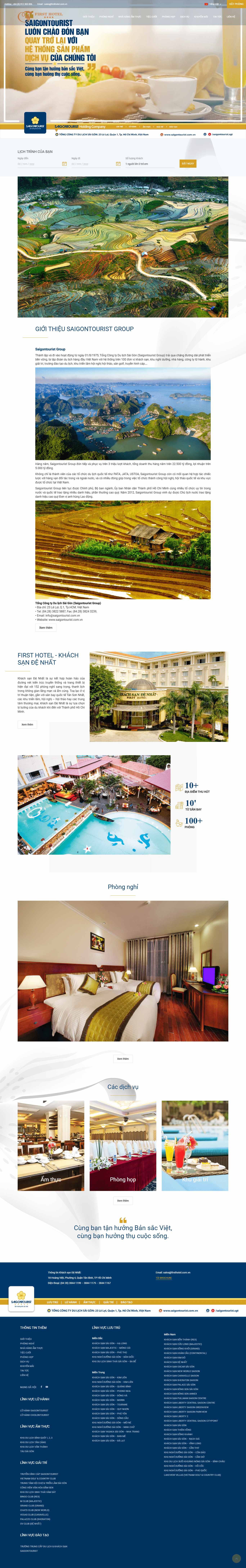 Thiết kế Website Web khách sạn - firsthotelcomvn