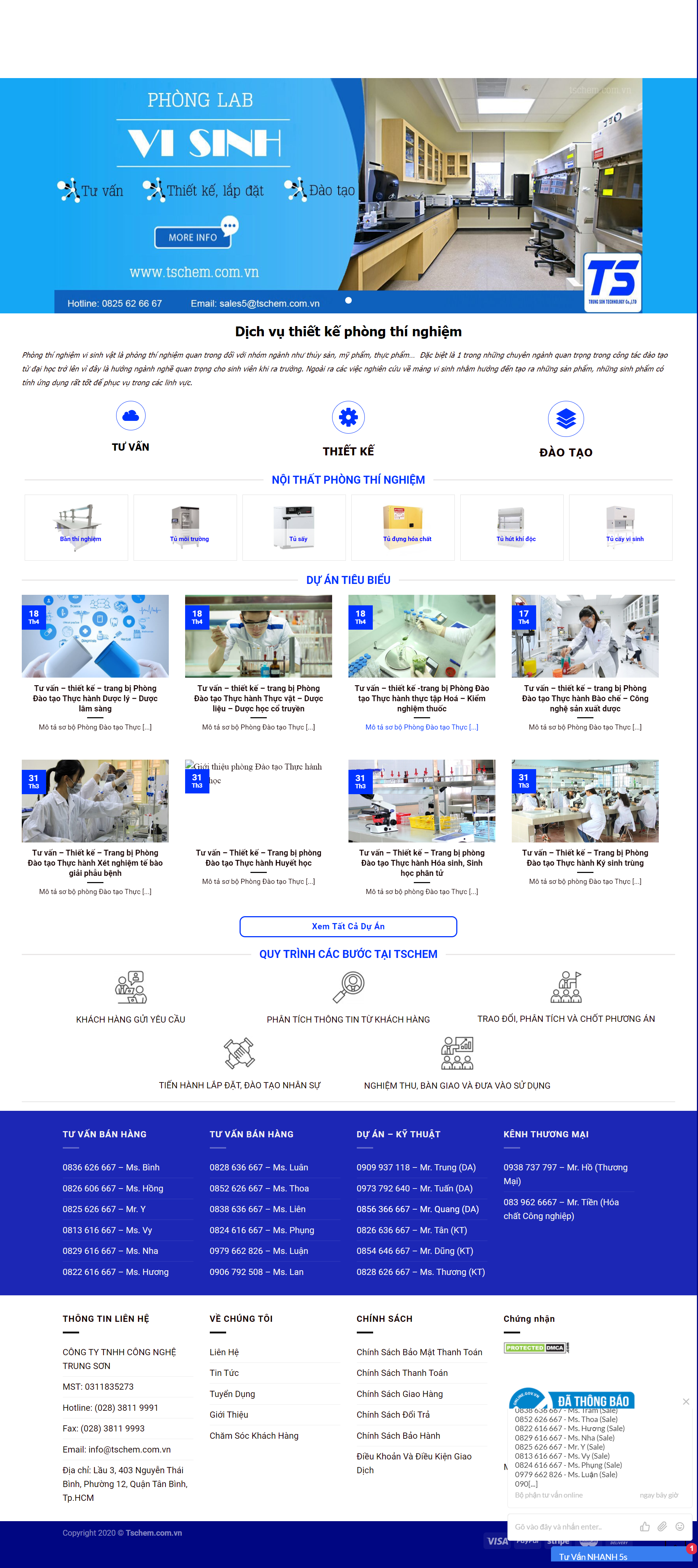 Thiết kế Website Web Hóa Chất Công Nghiệp - tschemcomvn