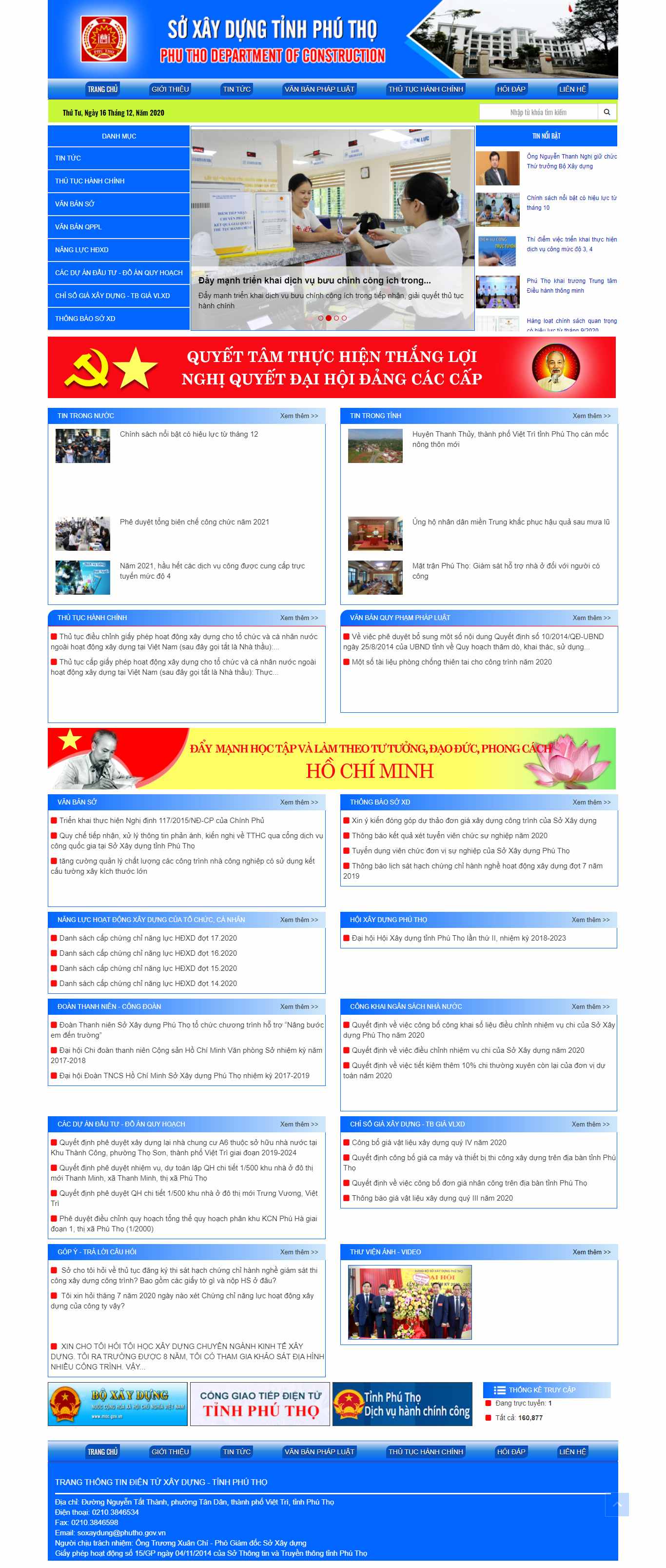 Thiết kế Website Web Xây Dựng - soxaydungphuthogovvn