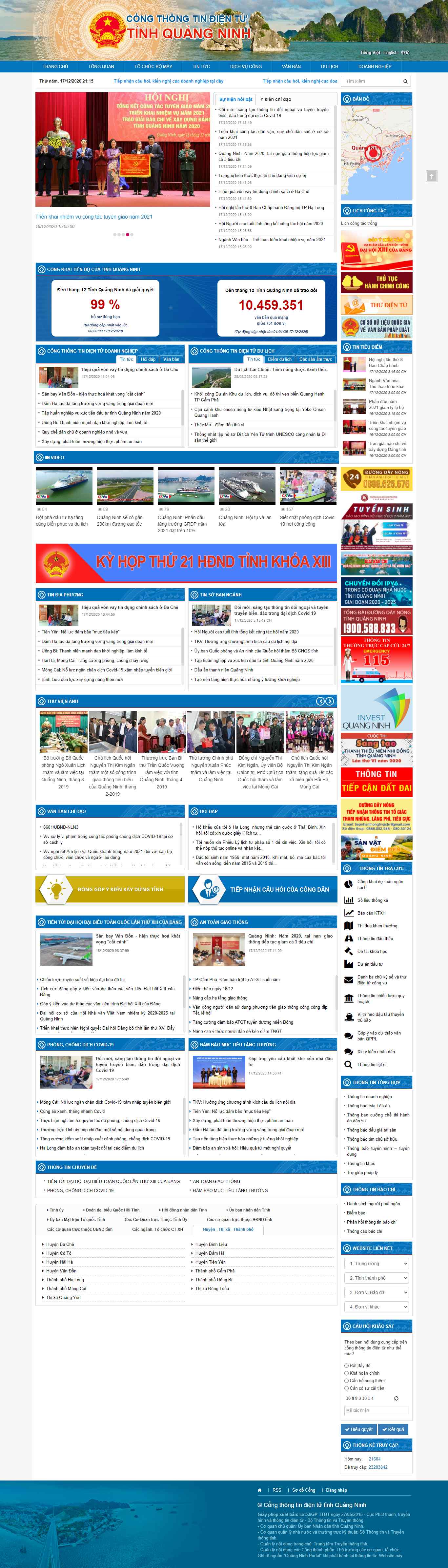 Thiết kế Website web tin tức - wwwquangninhgovvn