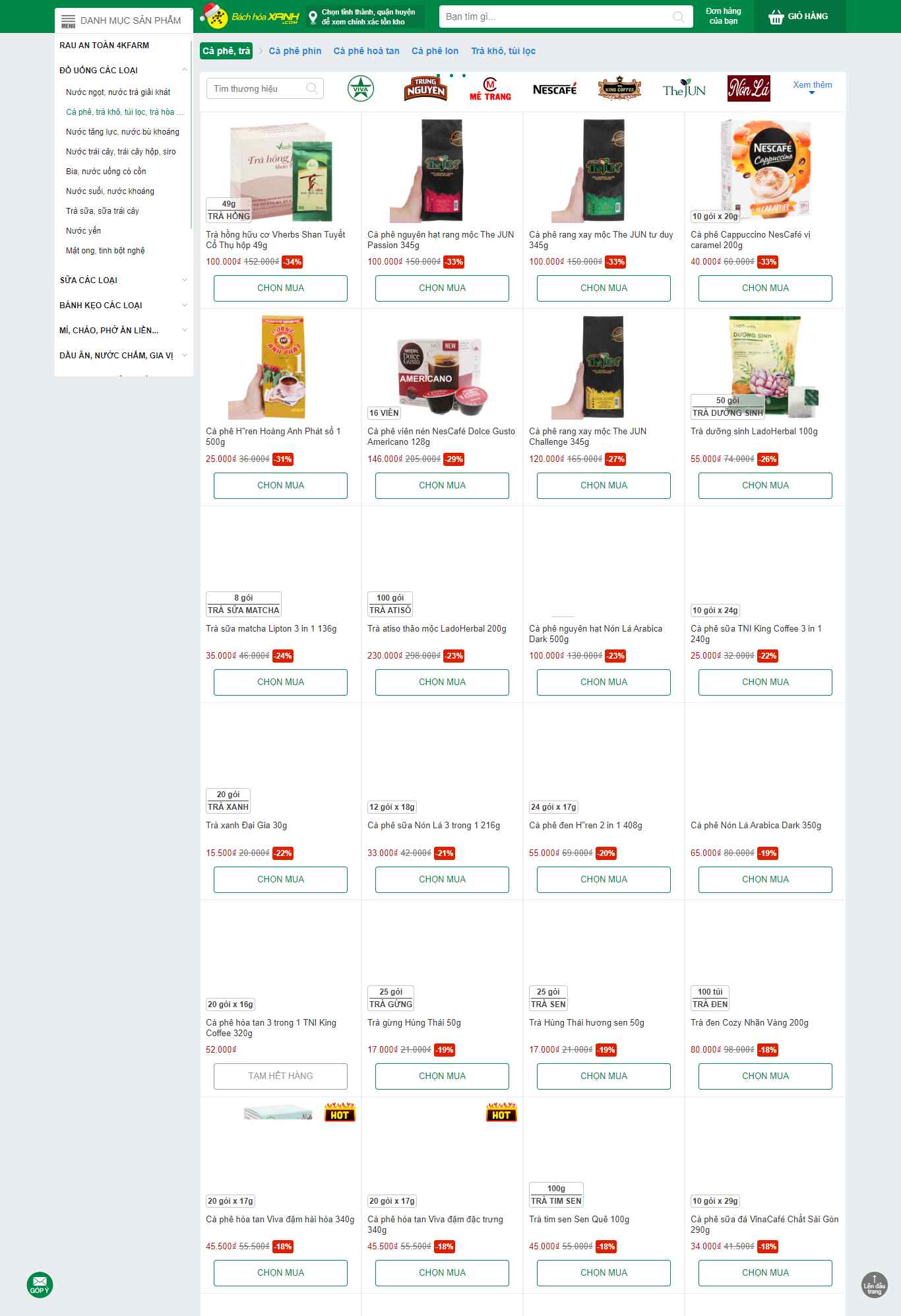 Thiết kế Website web quán cà fe - wwwbachhoaxanhcom