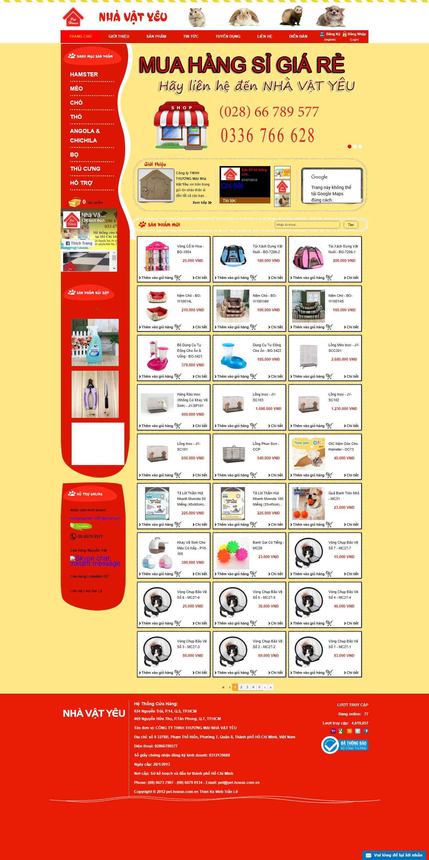 Thiết kế Website web thú cưng - wwwpet-housecomvn