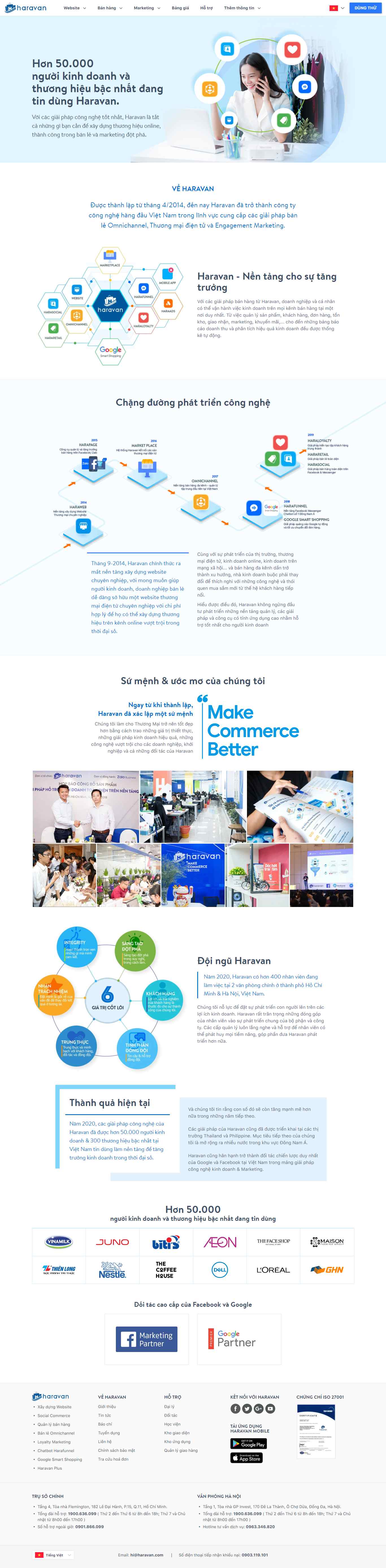 Thiết kế Website web miễn phí - wwwharavancom