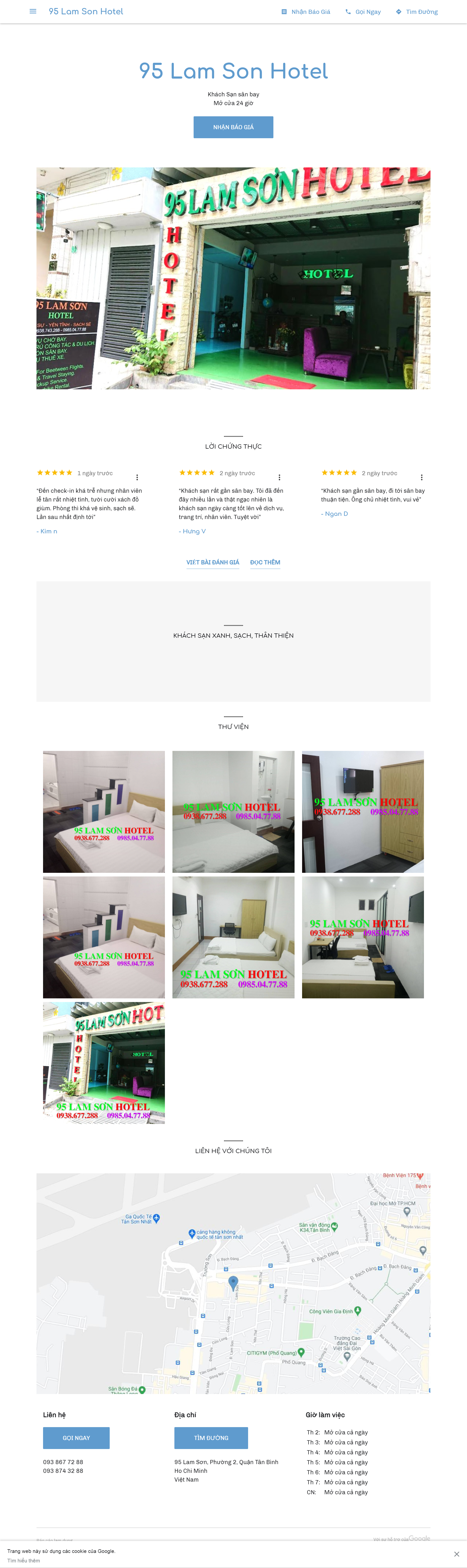 Thiết kế Website Web khách sạn - 95lamsonhotelnet