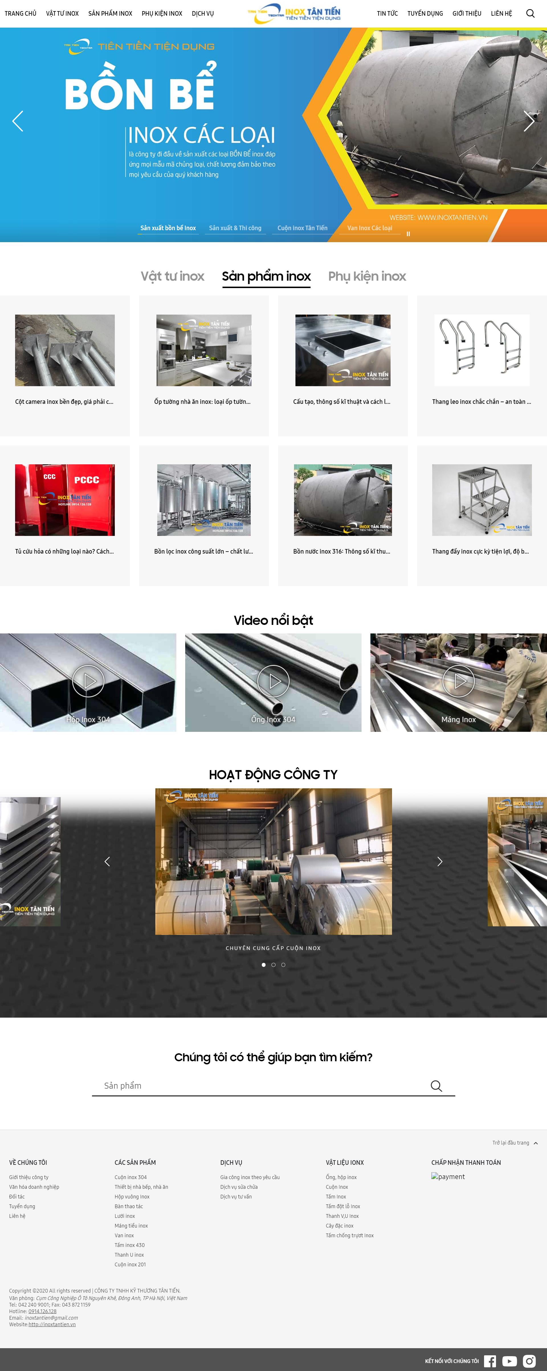 Thiết kế Website Web inox - inoxtantienvn